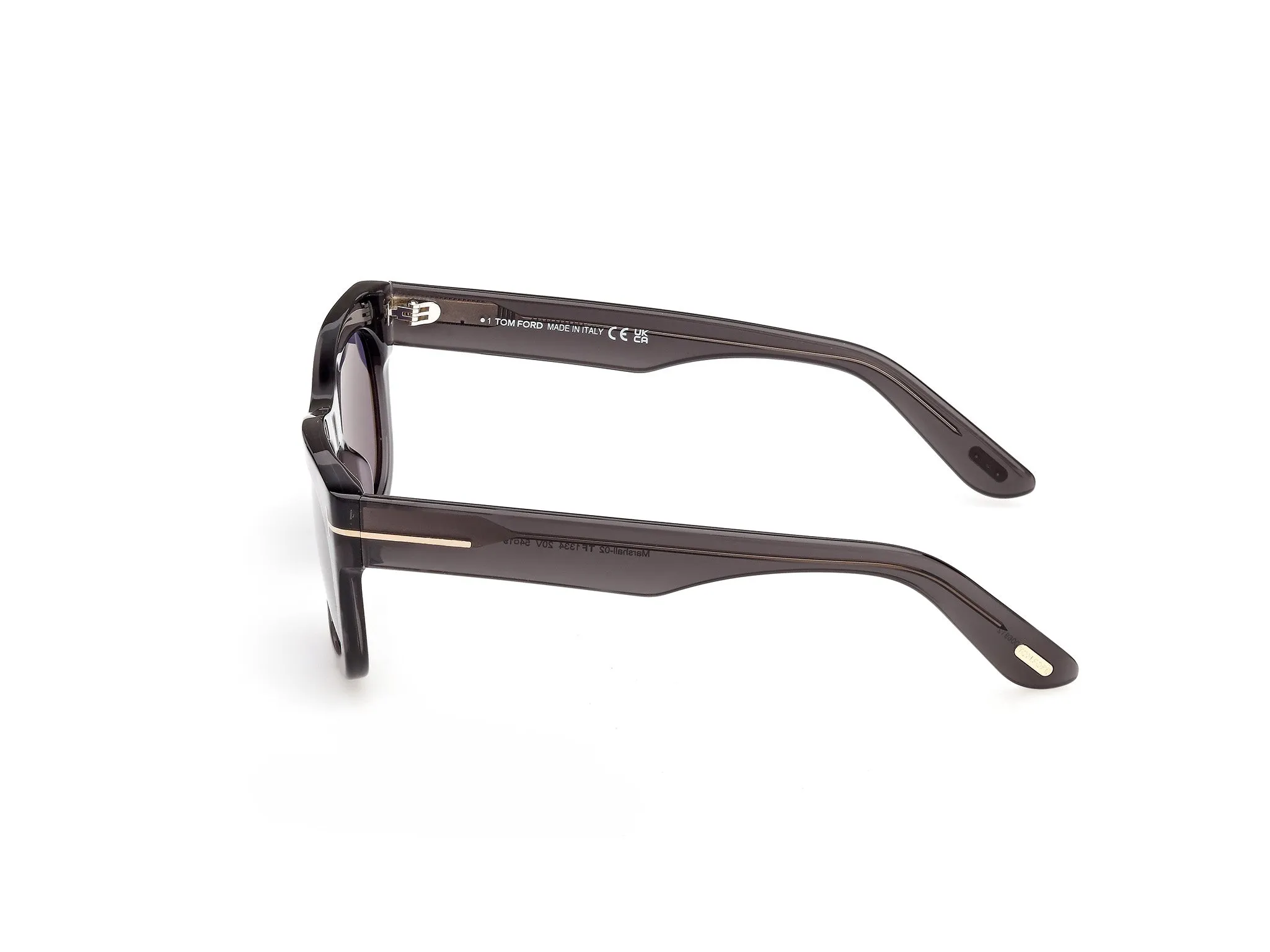 TOM FORD FT1334 MARSHALL-02 20V Occhiali da sole Acetato Grigio Blu Squadrata Normale - immagine 3