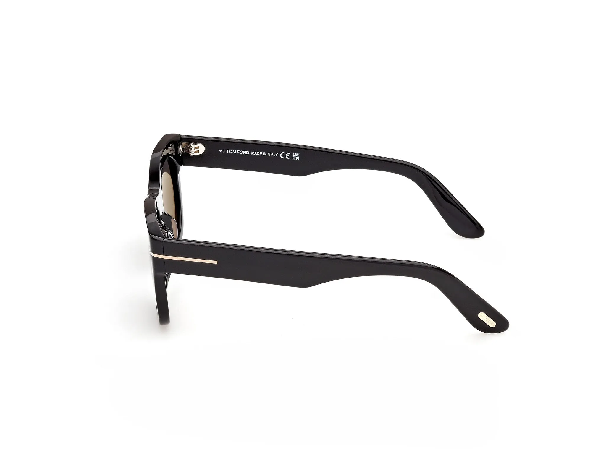 TOM FORD FT1334 MARSHALL-02 01A Occhiali da sole Acetato Nero Fumo Squadrata Normale - immagine 3