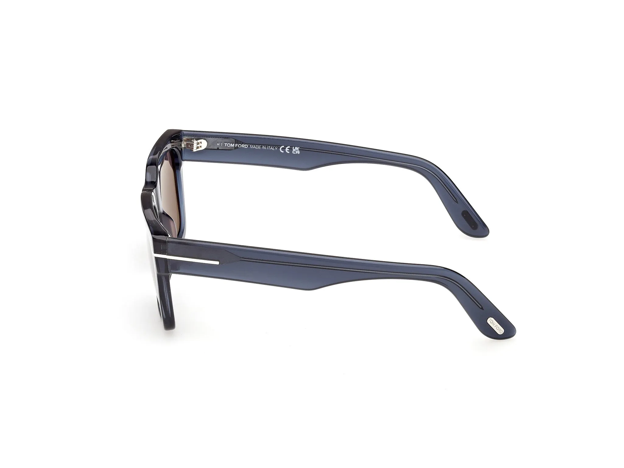 TOM FORD FT1333 ANDY-02 90A Occhiali da sole Acetato Blu Fumo Squadrata Normale - immagine 3