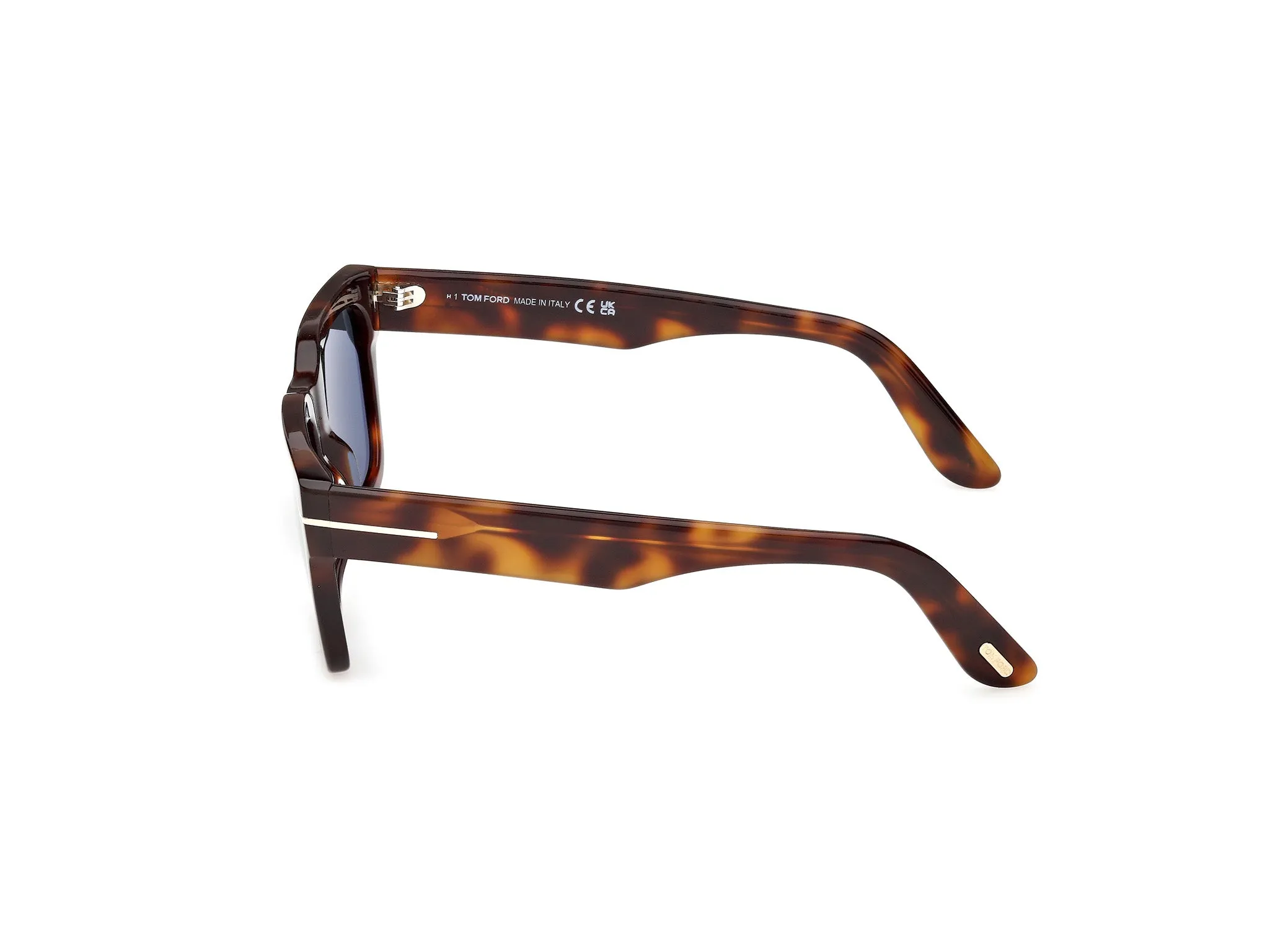 TOM FORD FT1333 ANDY-02 53V Occhiali da sole Acetato Havana Blu Squadrata Normale - immagine 3