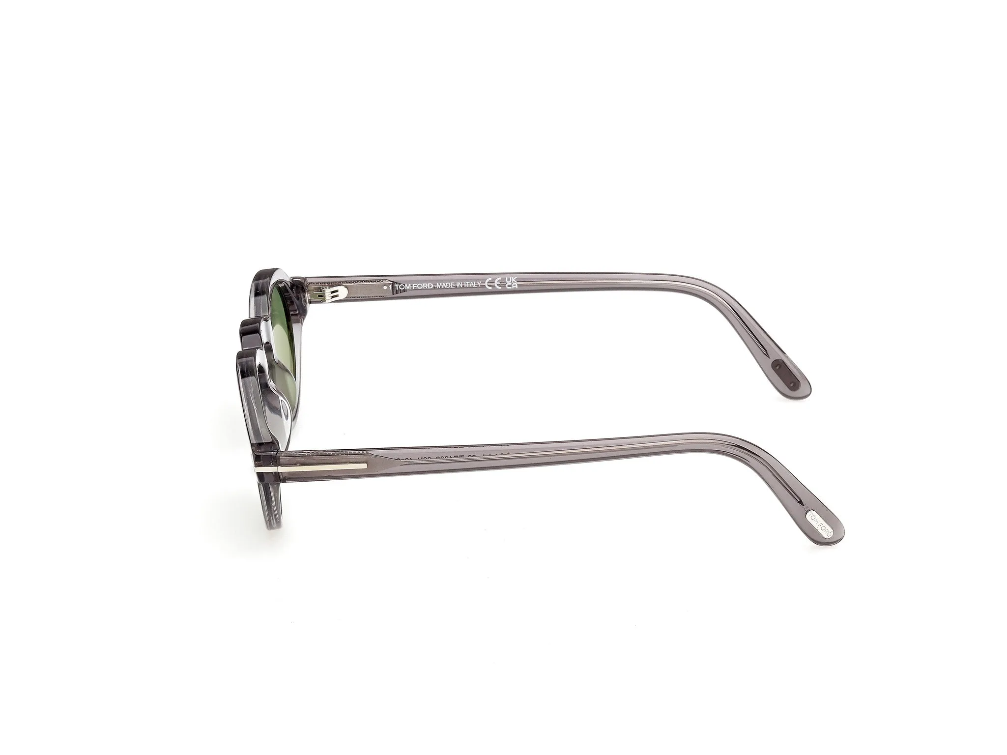 TOM FORD FT1332 ARISTOTELE-02 20N Occhiali da sole Acetato Grigio Verde Rotonda Normale - immagine 3