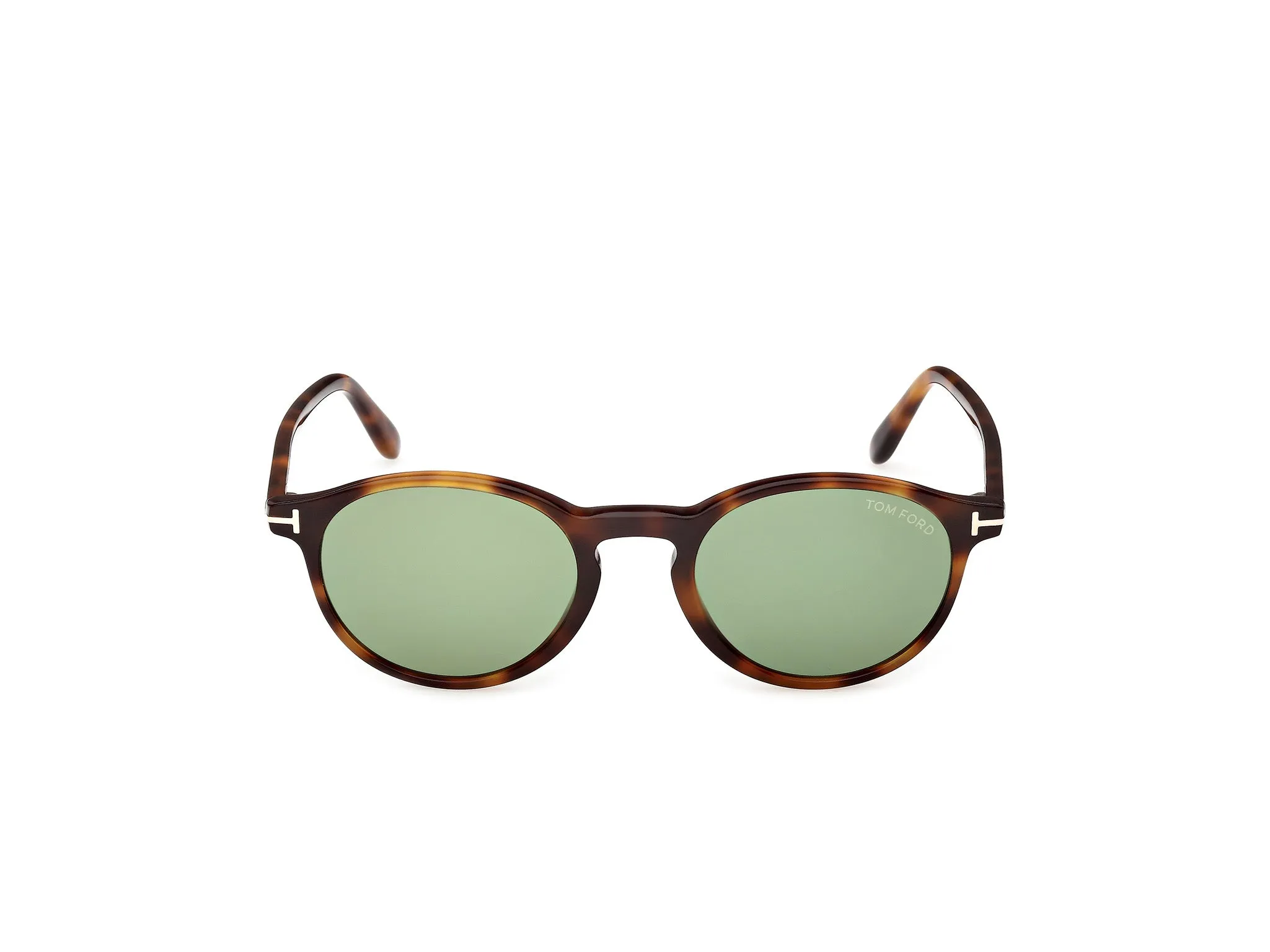 TOM FORD FT1331 PRESCOTT-02 53N Occhiali da sole Acetato Havana Verde Rotonda Normale - immagine 2