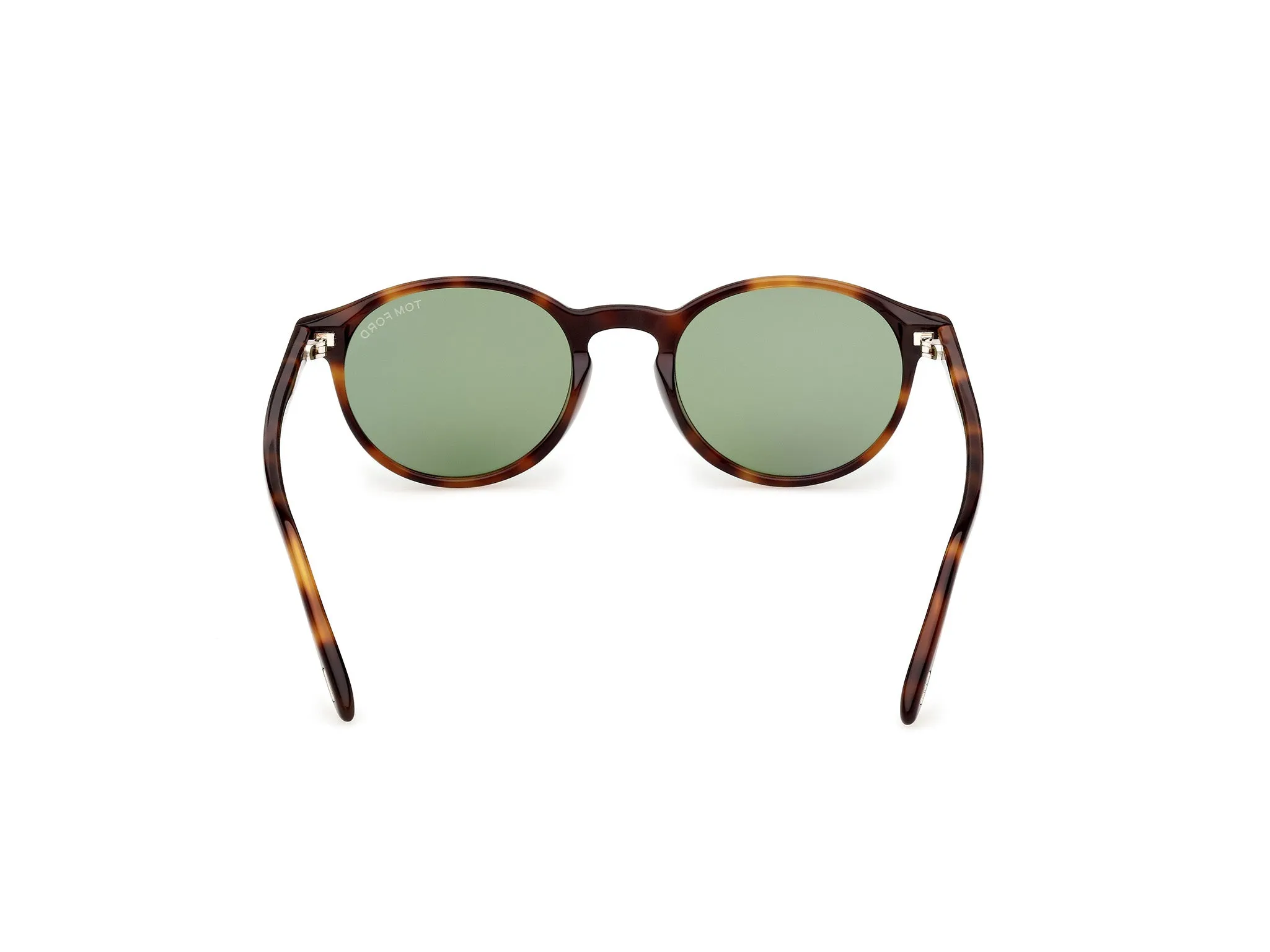 TOM FORD FT1331 PRESCOTT-02 53N Occhiali da sole Acetato Havana Verde Rotonda Normale - immagine 4