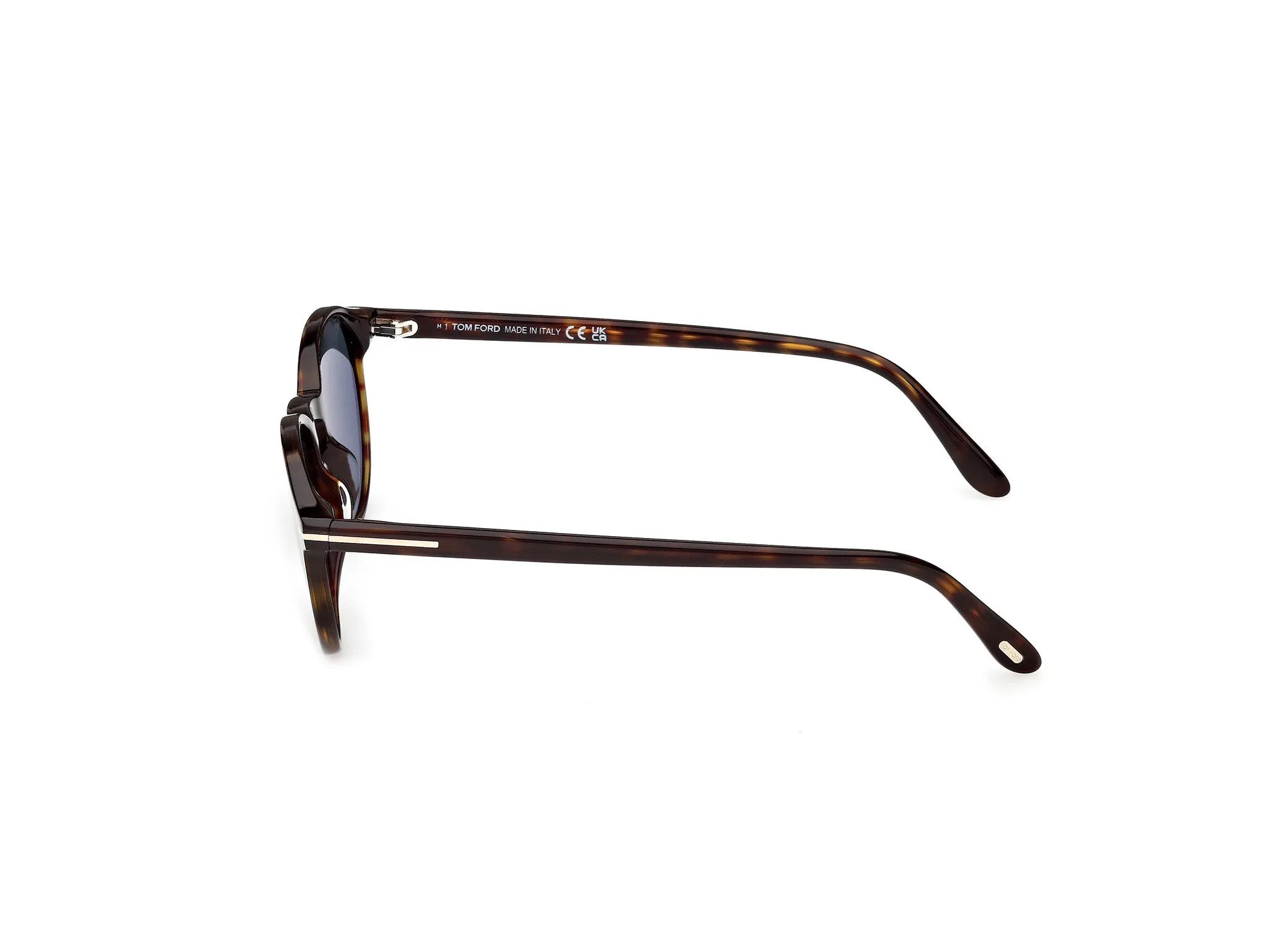 TOM FORD FT1331 PRESCOTT-02 52V Occhiali da sole Acetato Havana Blu Rotonda Normale - immagine 3