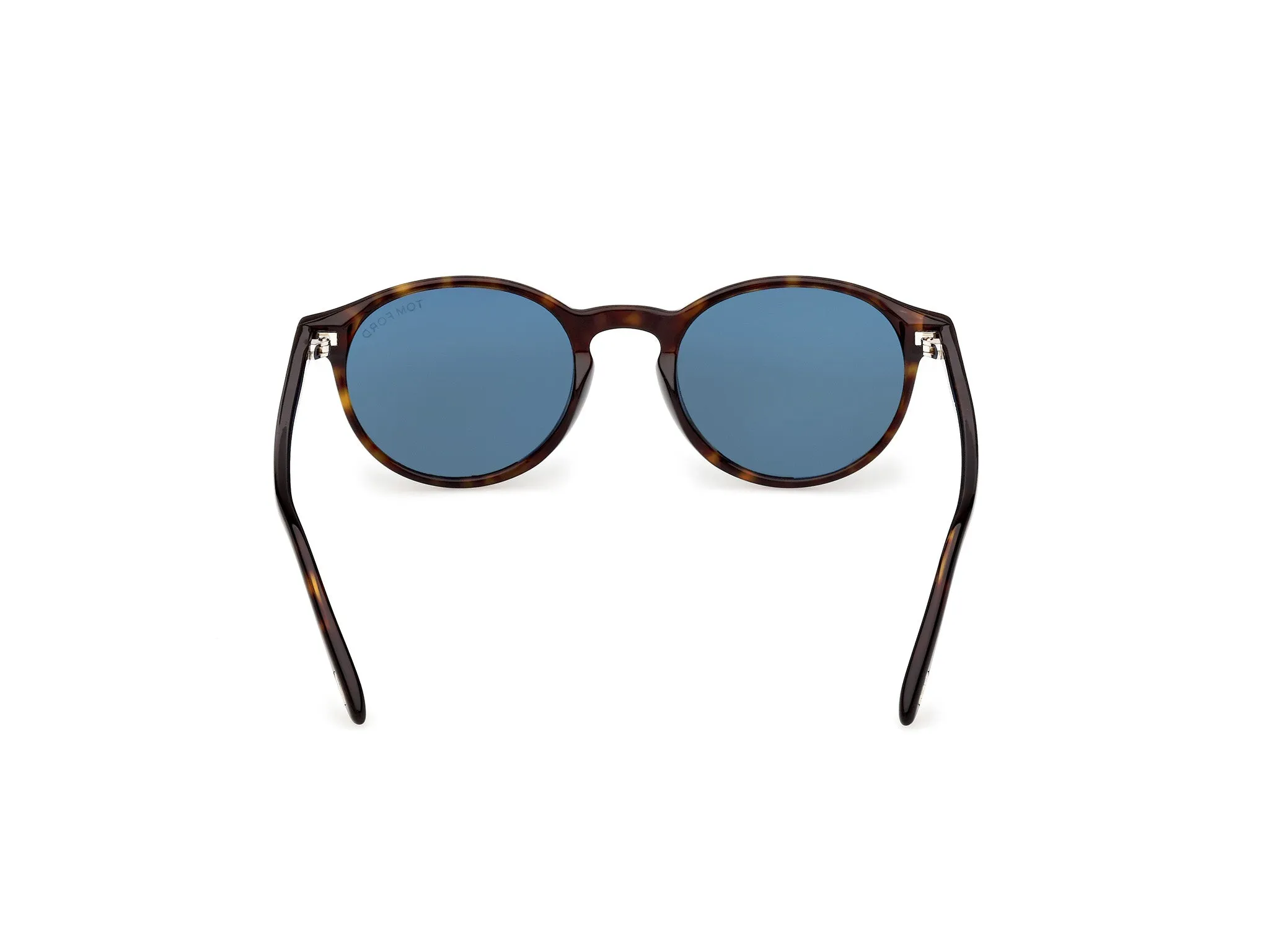 TOM FORD FT1331 PRESCOTT-02 52V Occhiali da sole Acetato Havana Blu Rotonda Normale - immagine 4