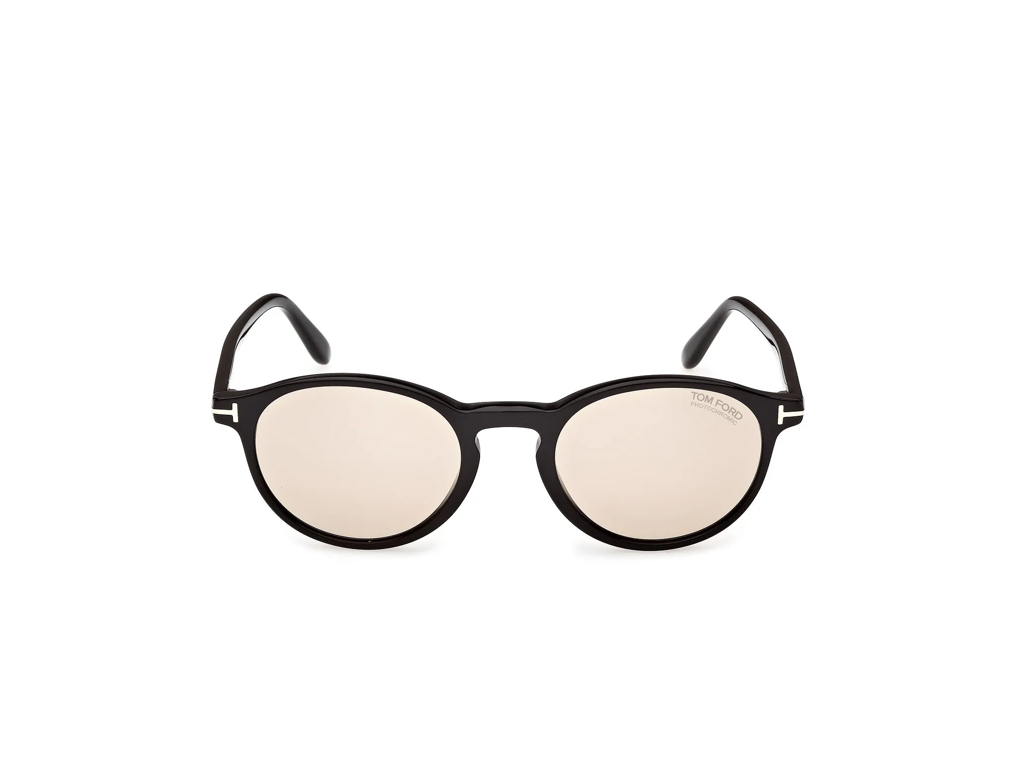 TOM FORD FT1331 PRESCOTT-02 01E Occhiali da sole Acetato Nero Marrone Rotonda Fotocromatiche - immagine 2