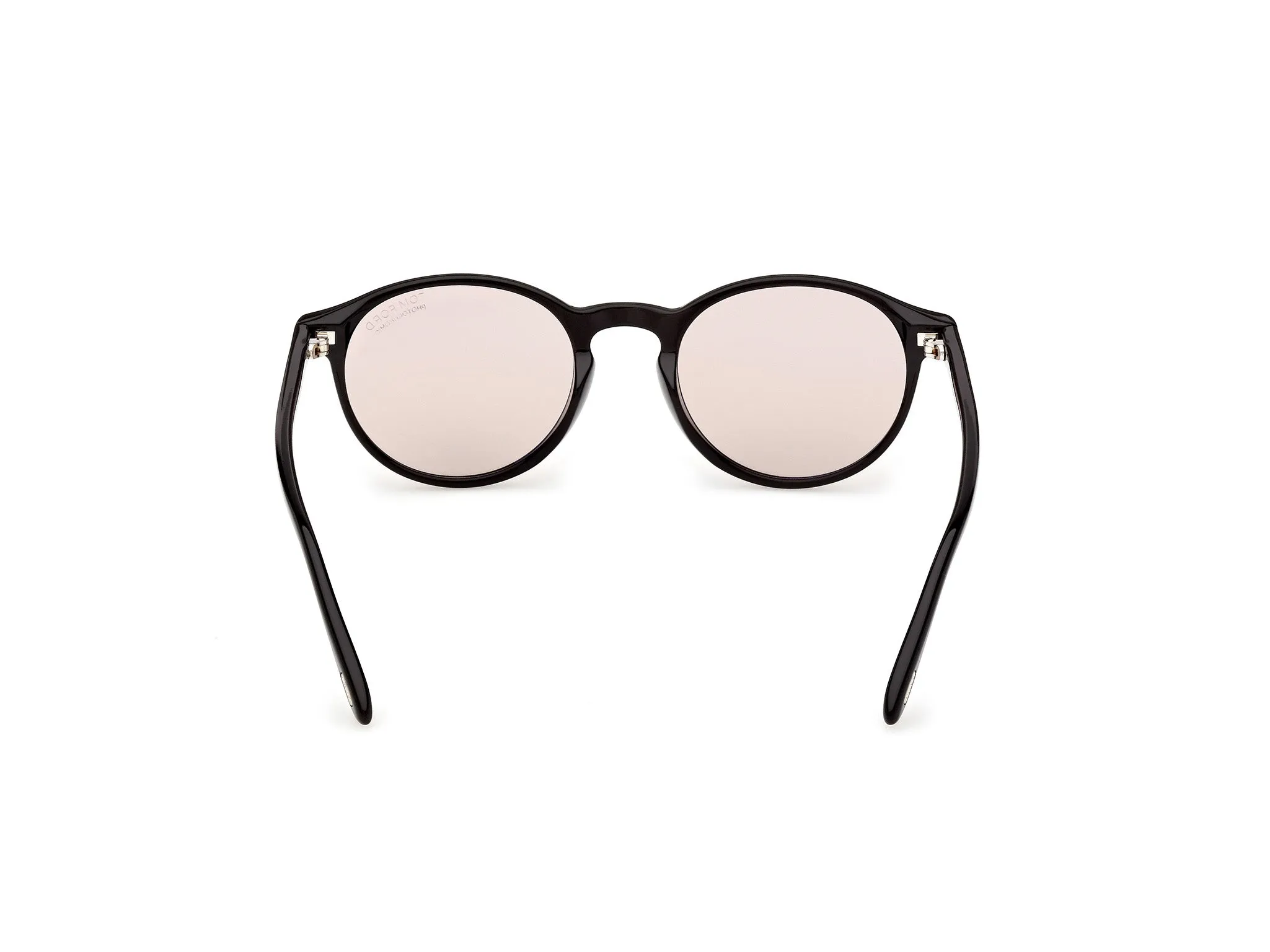 TOM FORD FT1331 PRESCOTT-02 01E Occhiali da sole Acetato Nero Marrone Rotonda Fotocromatiche - immagine 4