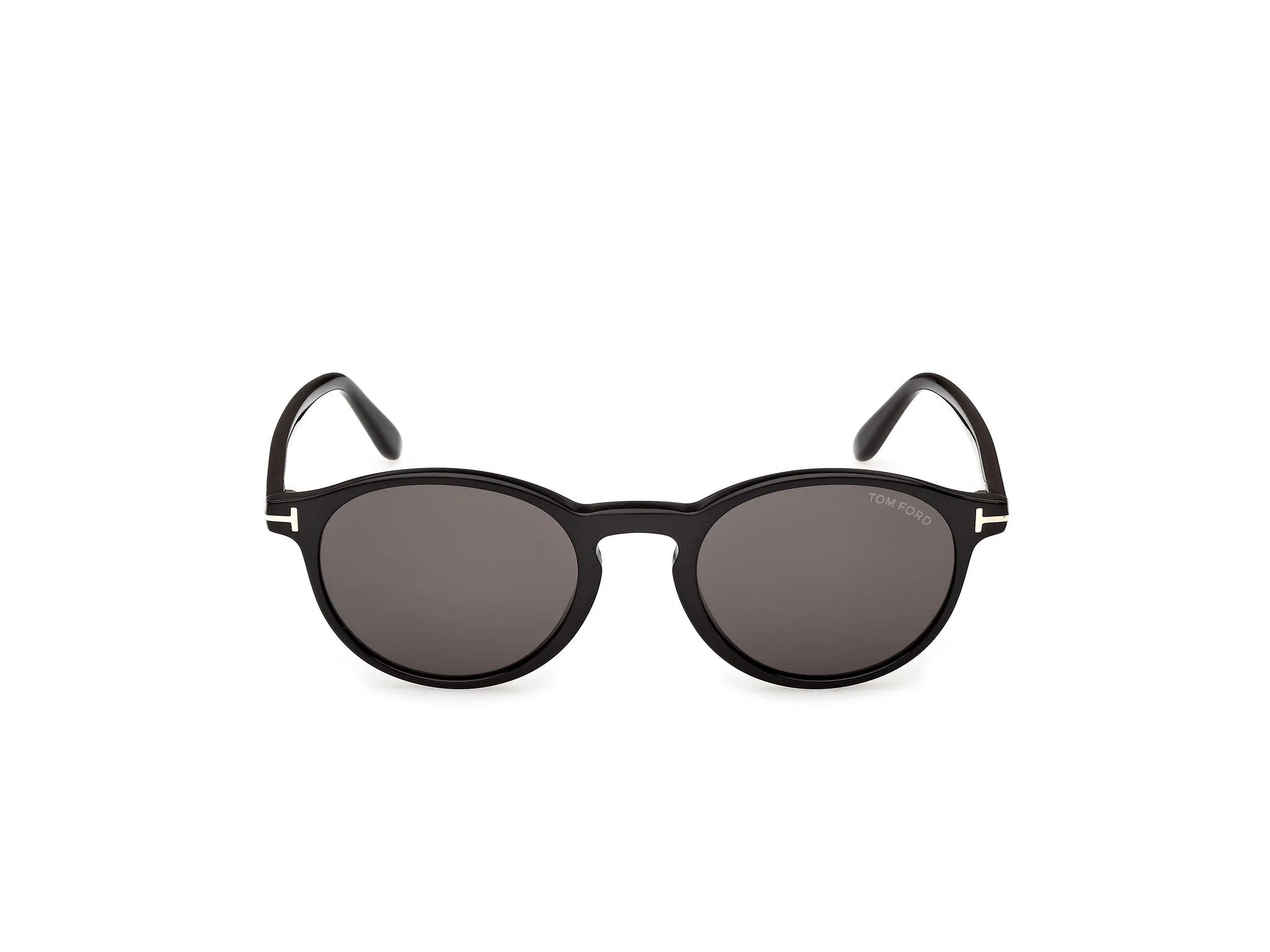 TOM FORD FT1331 PRESCOTT-02 01A Occhiali da sole Acetato Nero Fumo Rotonda Normale - immagine 2