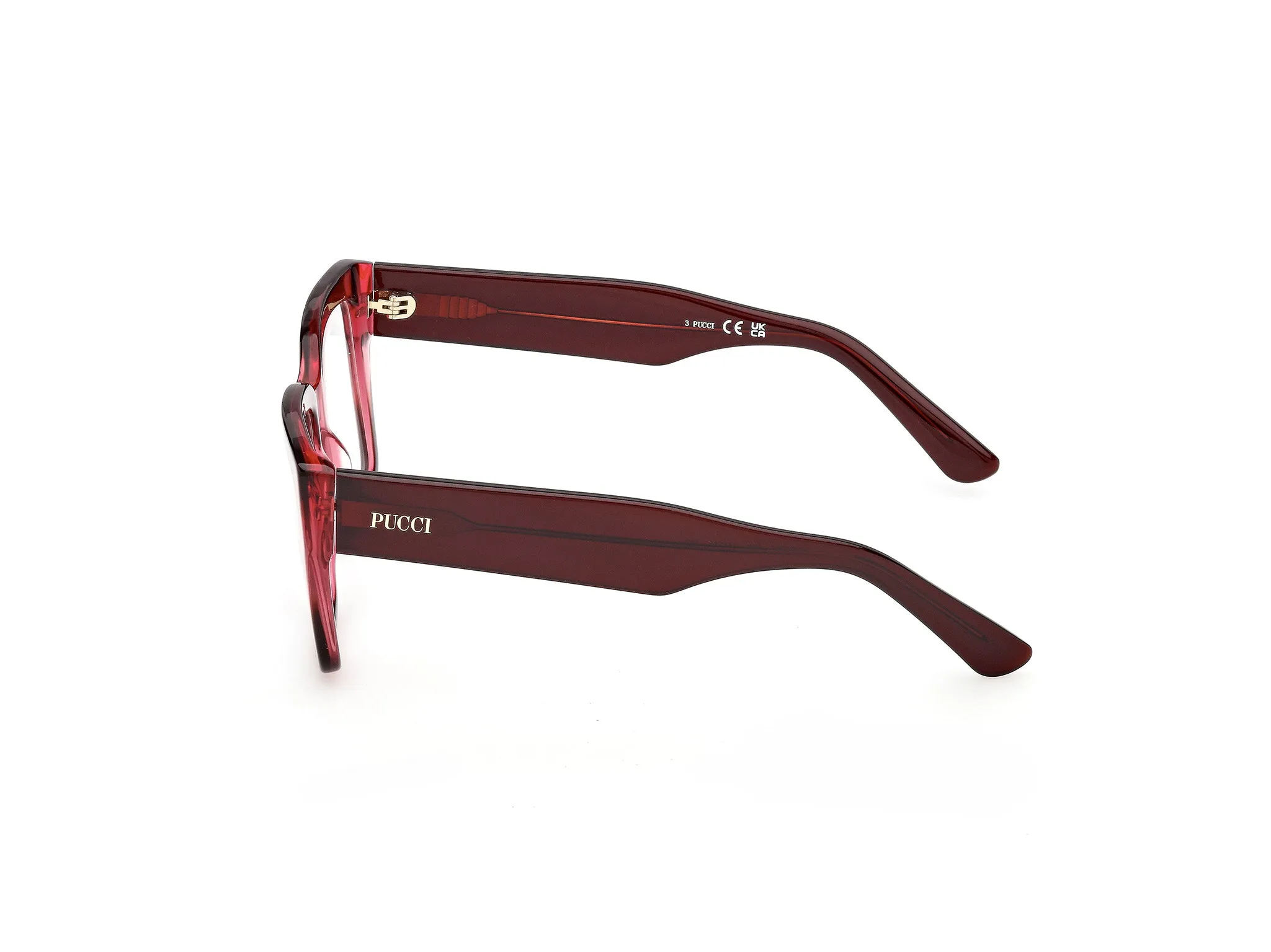Emilio Pucci EP5284 050 Montature da vista Acetato Bordeaux Squadrata Normale - immagine 3