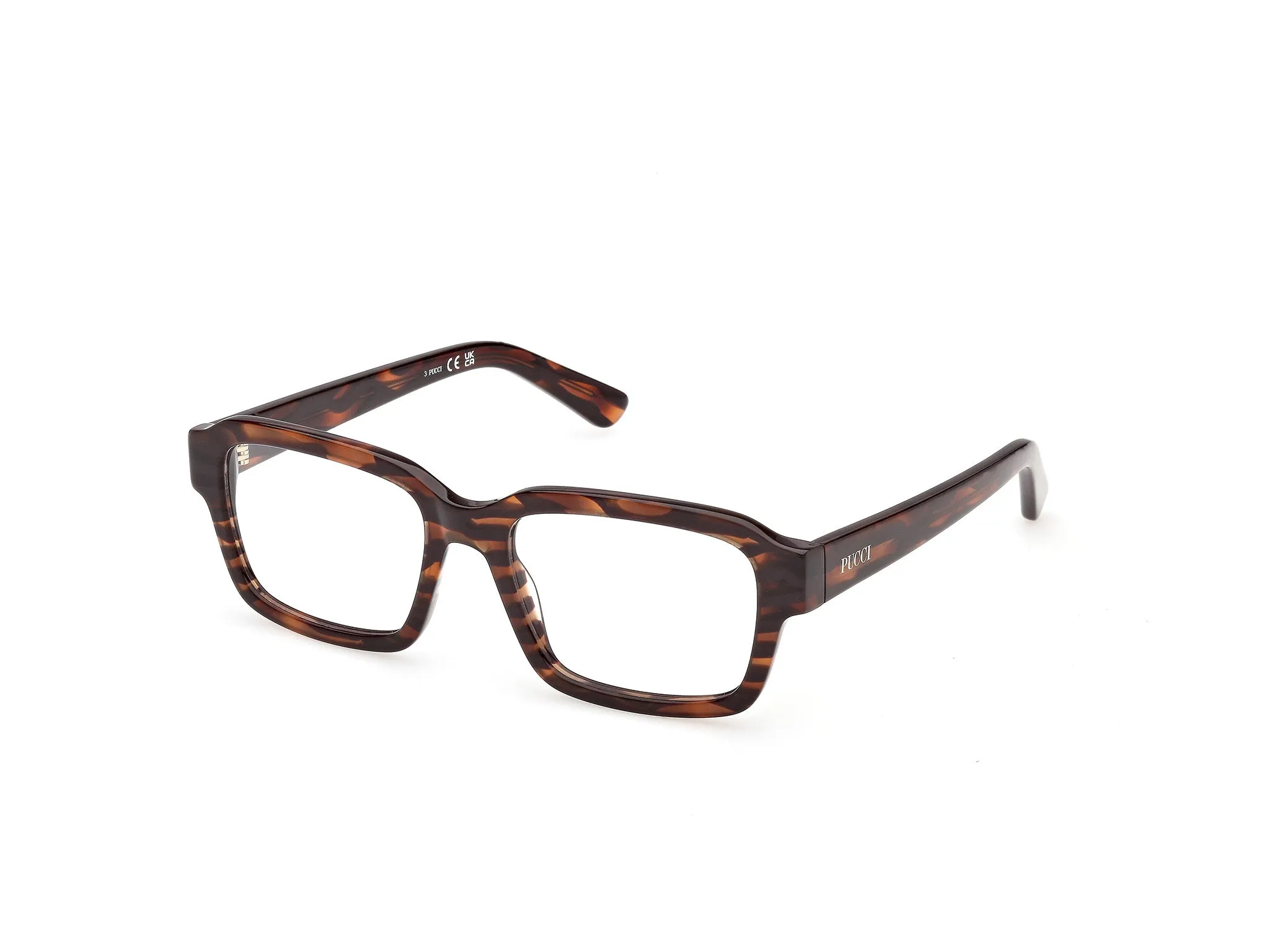 Emilio Pucci EP5283 056 Montature da vista Acetato Havana Squadrata Normale - immagine 1