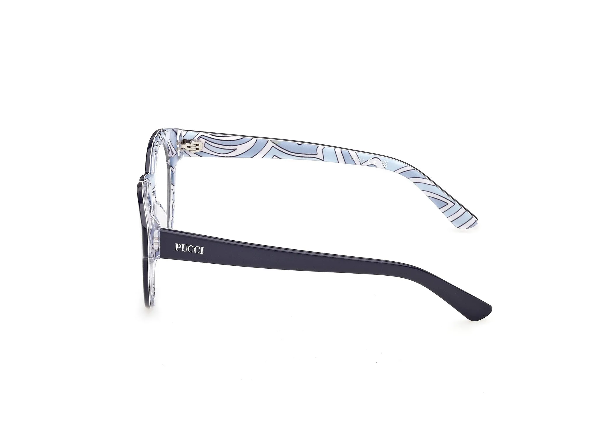 Emilio Pucci EP5282 092 Montature da vista Acetato Azzurro Rotonda Normale - immagine 3