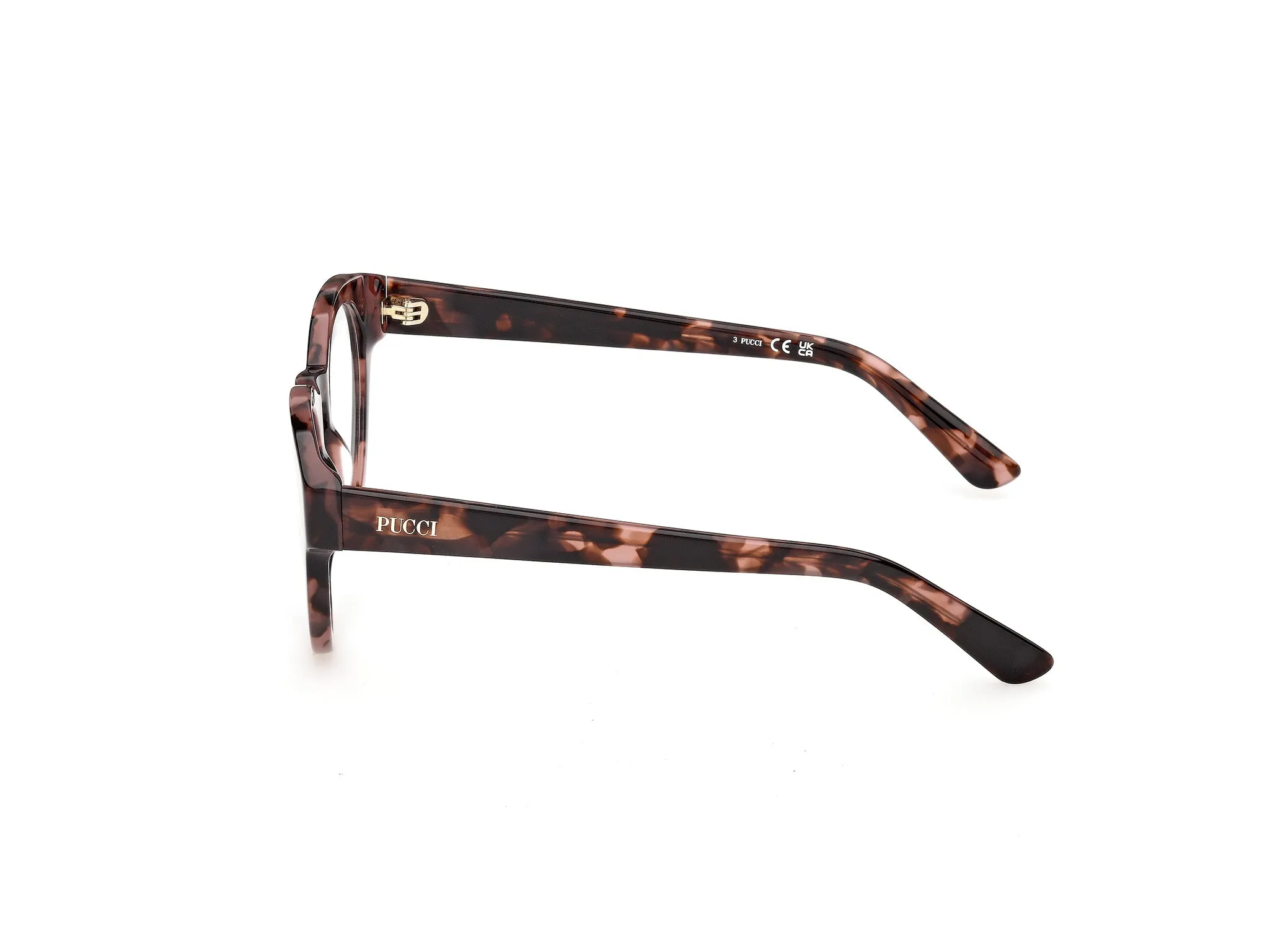 Emilio Pucci EP5282 055 Montature da vista Acetato Havana Rotonda Normale - immagine 3