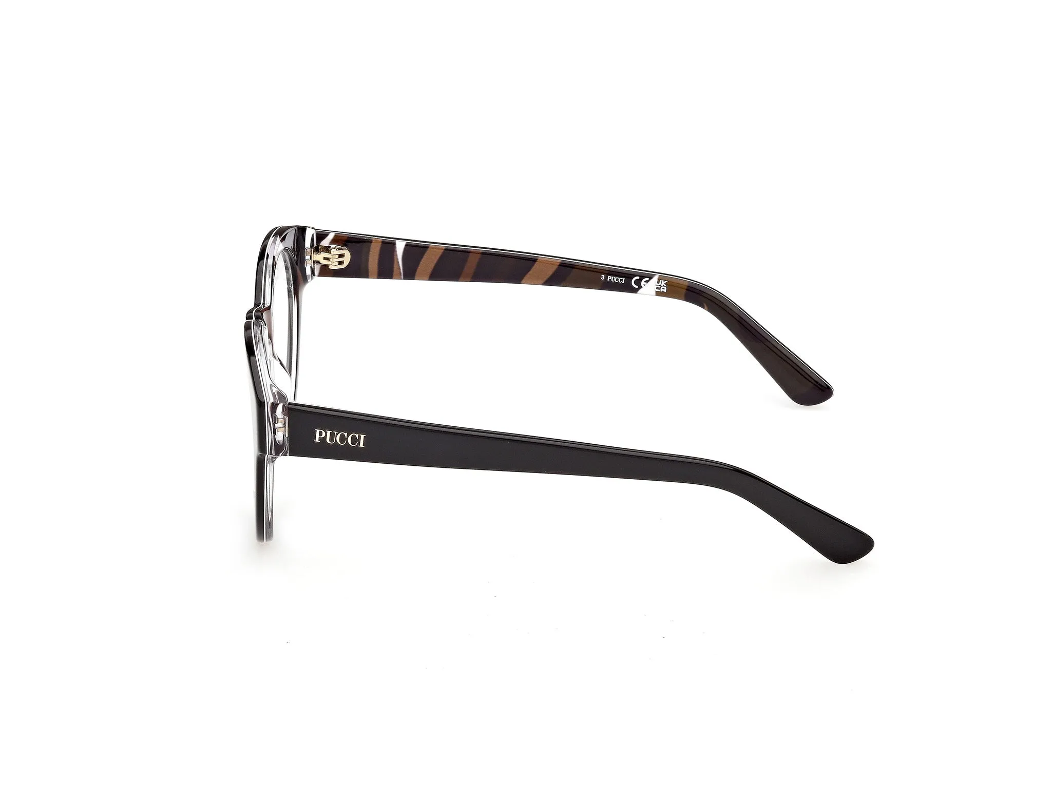 Emilio Pucci EP5282 005 Montature da vista Acetato Nero Rotonda Normale - immagine 3
