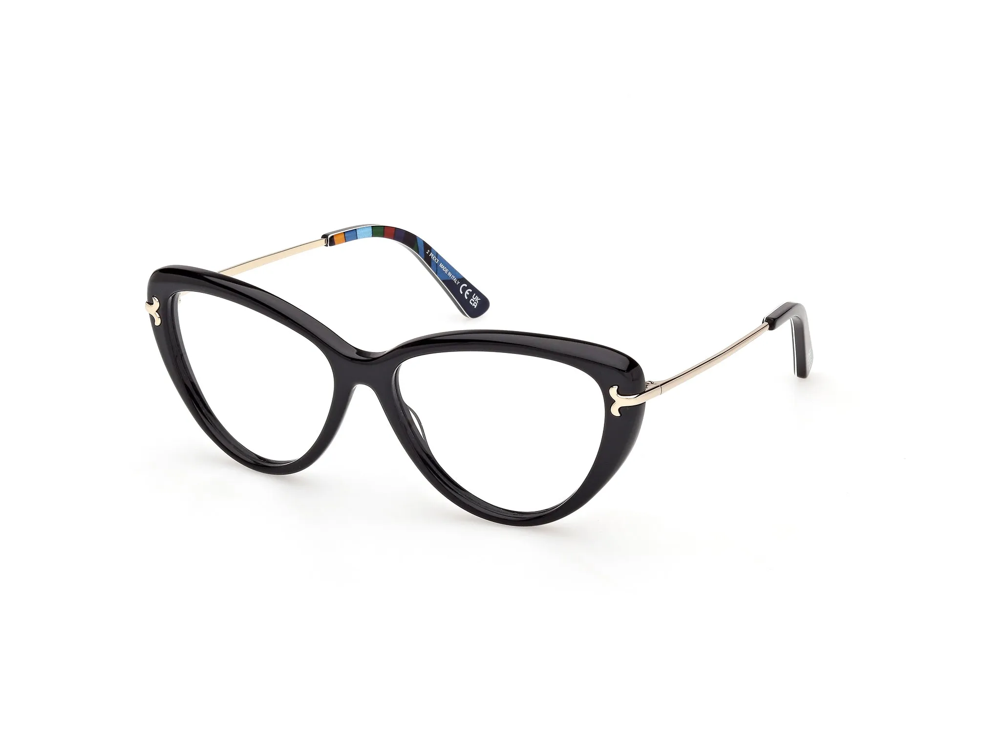 Emilio Pucci EP5279 001 Montature da vista Acetato Nero Farfalla Normale - immagine 1