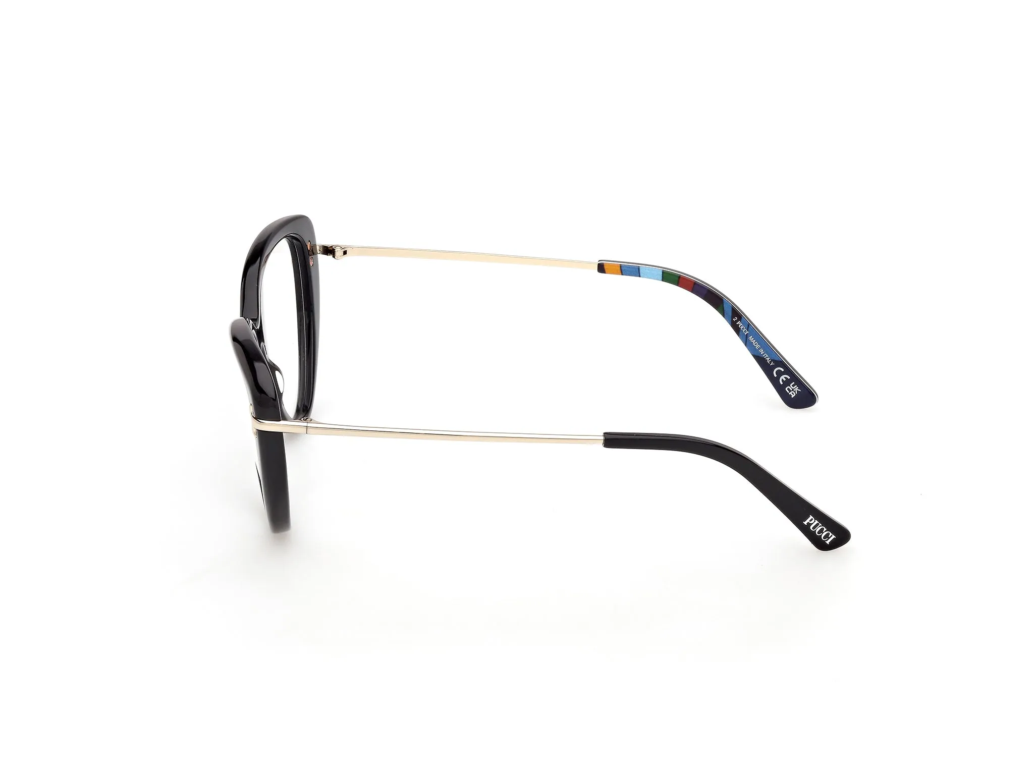 Emilio Pucci EP5279 001 Montature da vista Acetato Nero Farfalla Normale - immagine 3