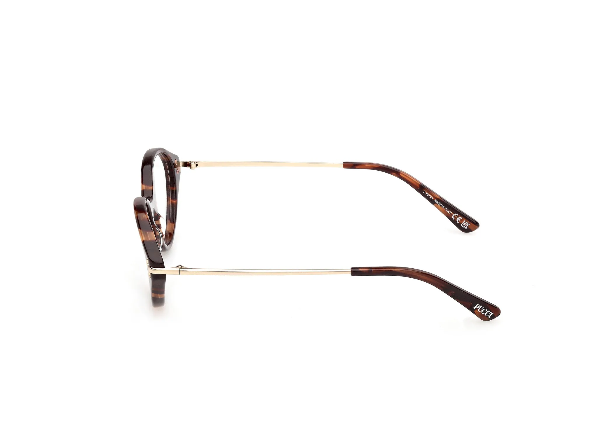 Emilio Pucci EP5278 056 Montature da vista Acetato Havana Rotonda Normale - immagine 3
