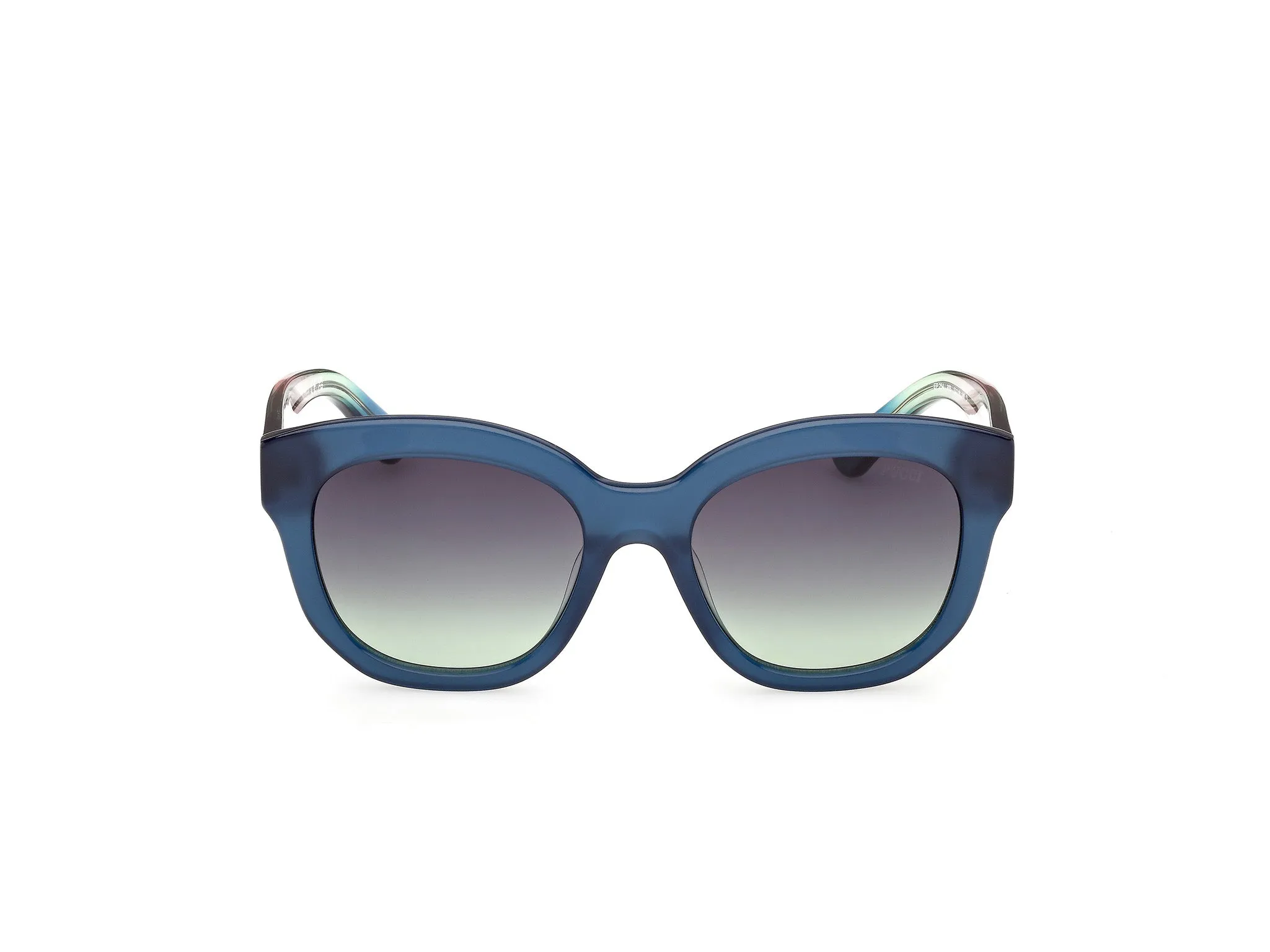 Emilio Pucci EP0254 90B Occhiali da sole Acetato Blu Fumo Geometrica Normale - immagine 2