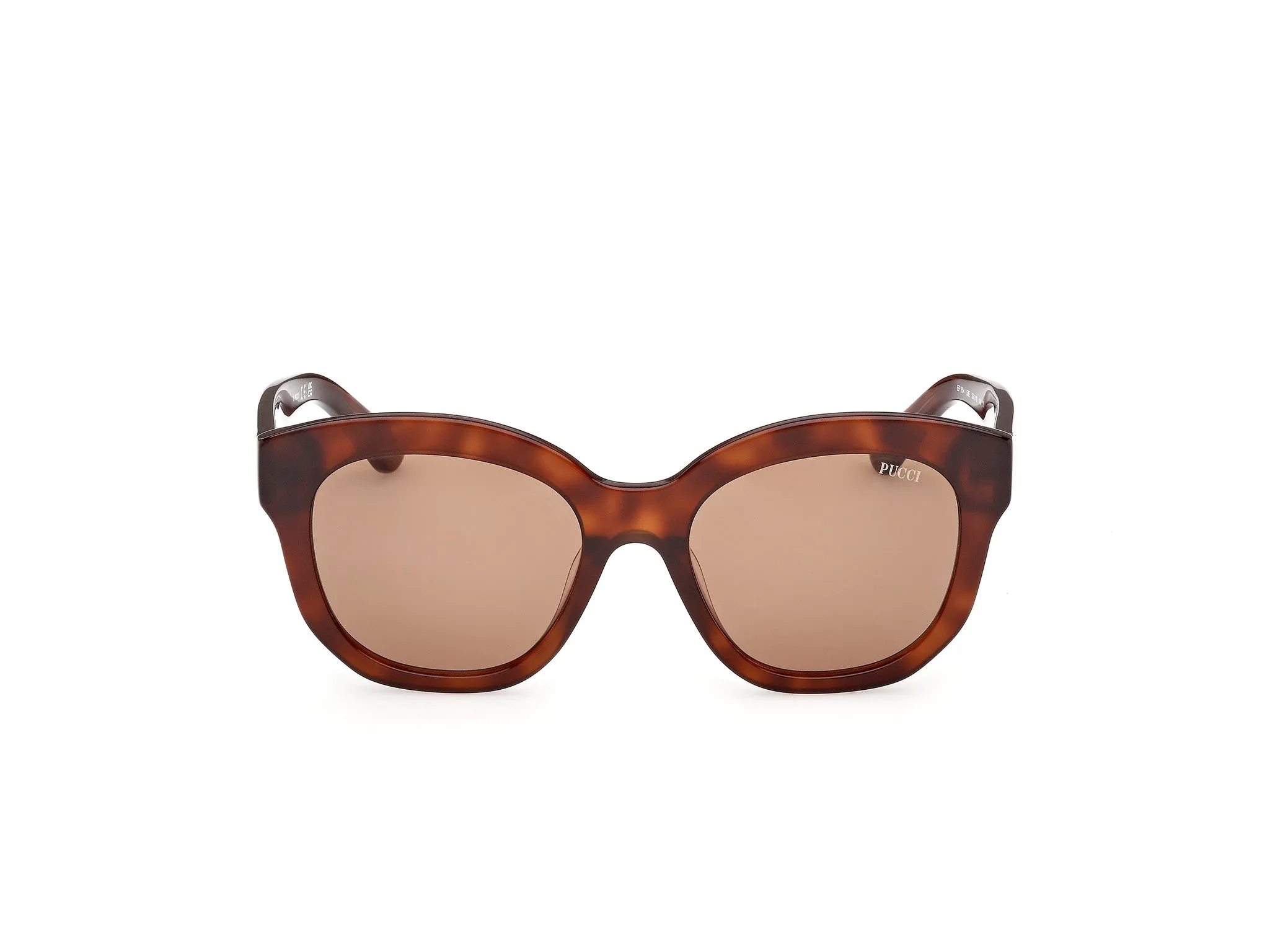 Emilio Pucci EP0254 53E Occhiali da sole Acetato Havana Marrone Geometrica Normale - immagine 2