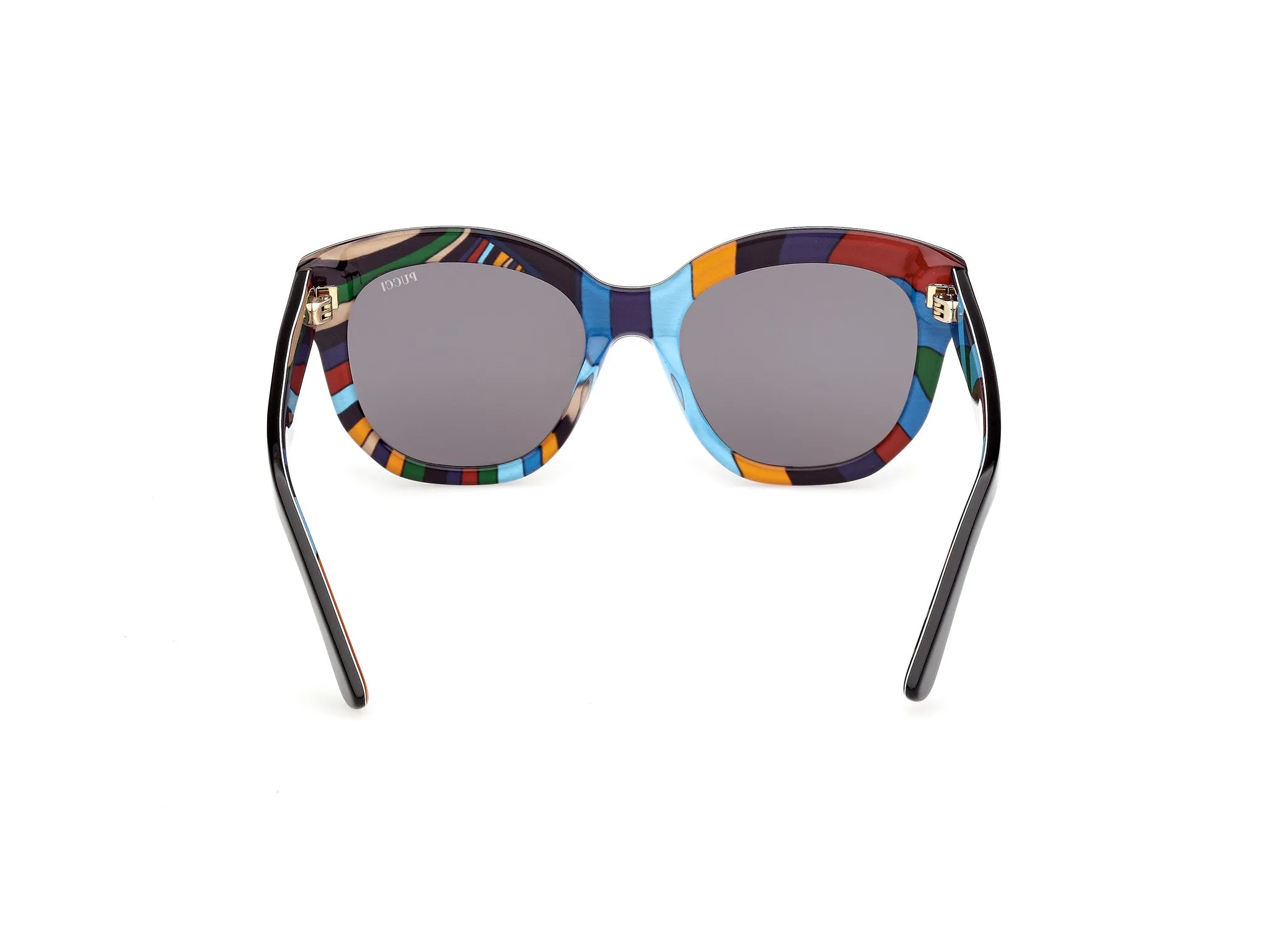 Emilio Pucci EP0254 05A Occhiali da sole Acetato Nero Fumo Geometrica Normale - immagine 4