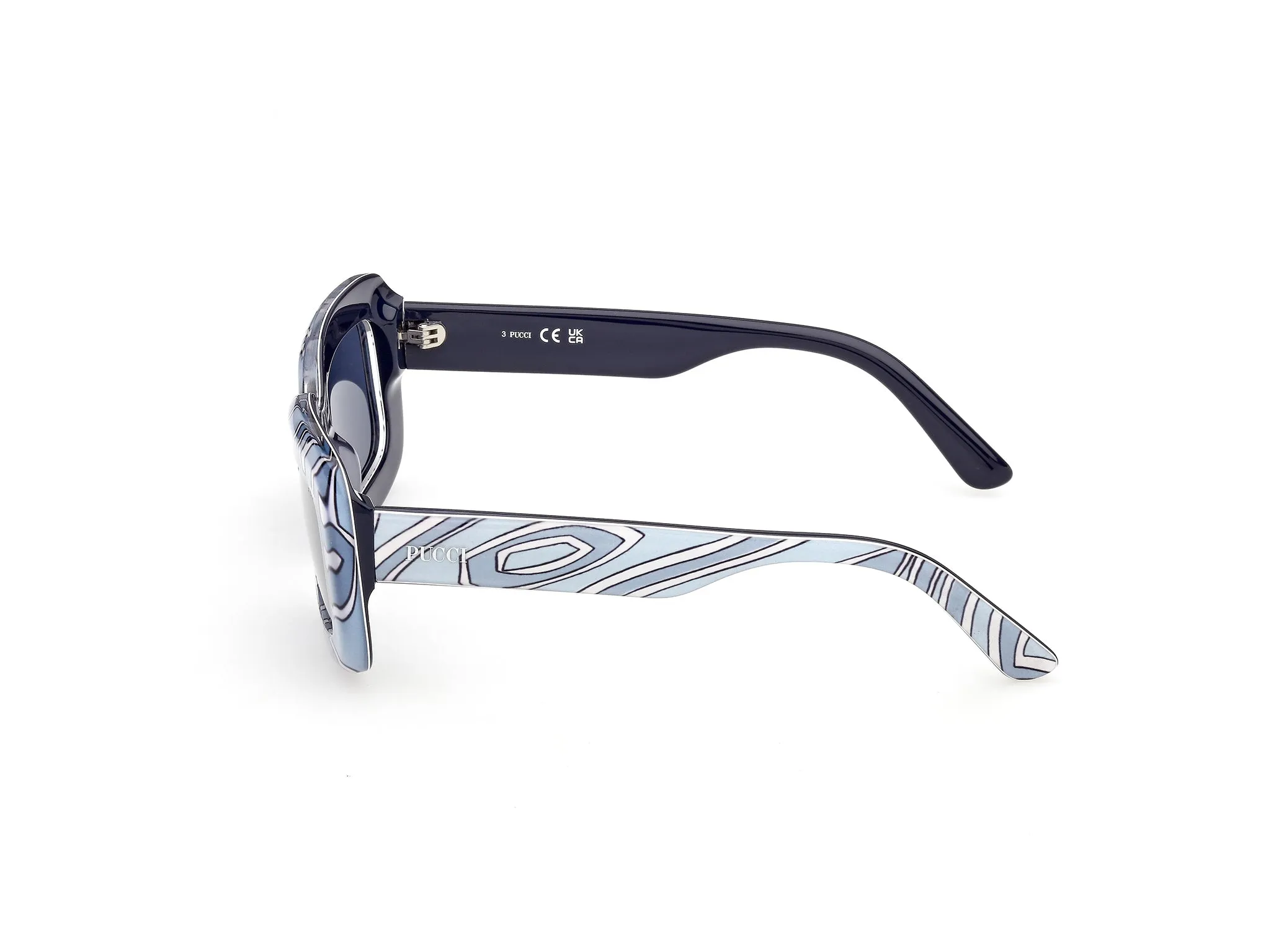 Emilio Pucci EP0253 99V Occhiali da sole Acetato Multi-colore Blu Squadrata Normale - immagine 3