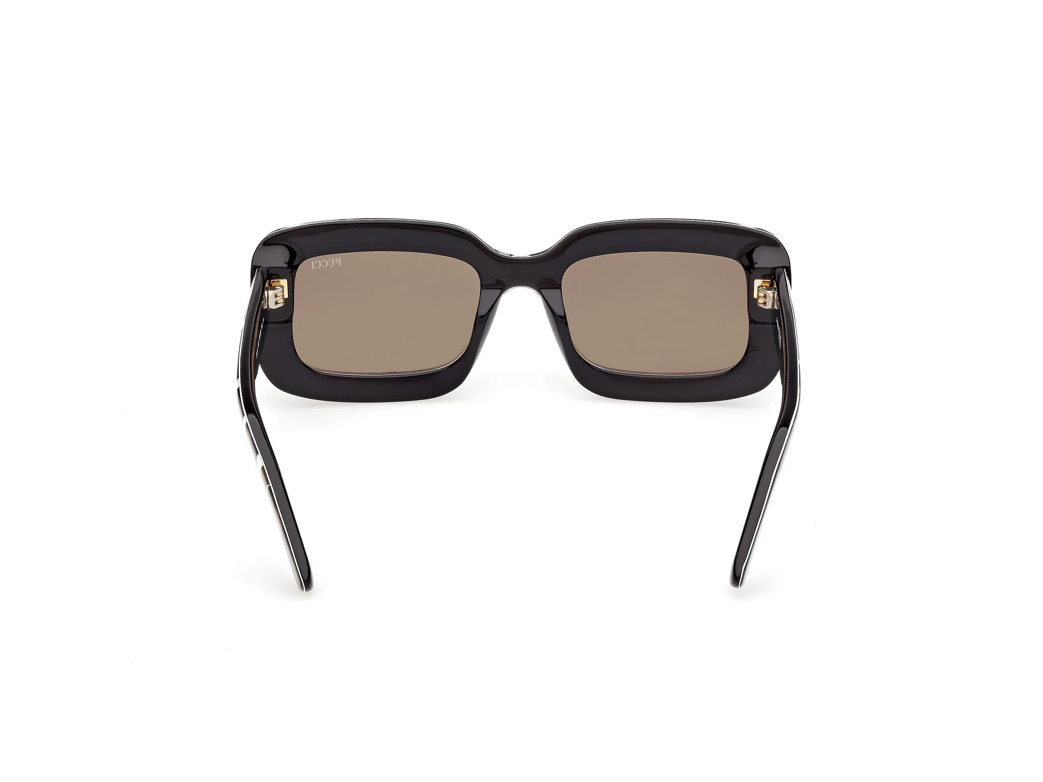 Emilio Pucci EP0253 99E Occhiali da sole Acetato Multi-colore Marrone Squadrata Normale - immagine 4
