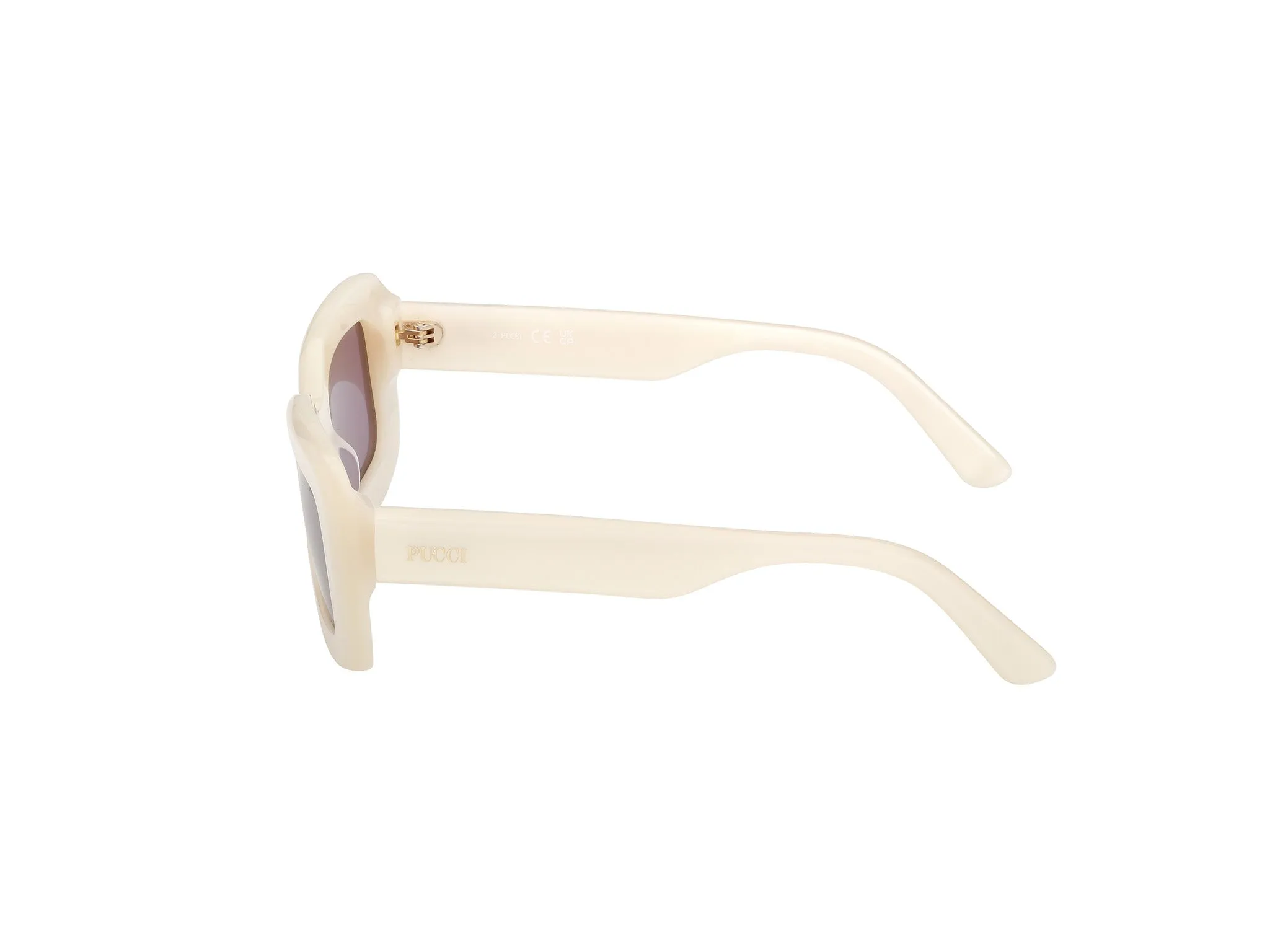 Emilio Pucci EP0253 25S Occhiali da sole Acetato Bianco Viola Squadrata Normale - immagine 3