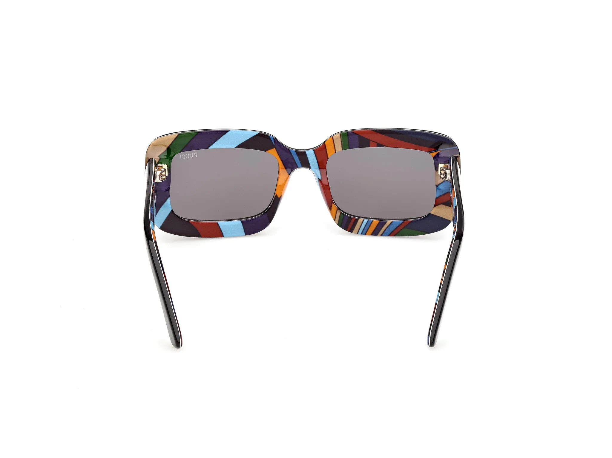 Emilio Pucci EP0253 05A Occhiali da sole Acetato Nero Fumo Squadrata Normale - immagine 4