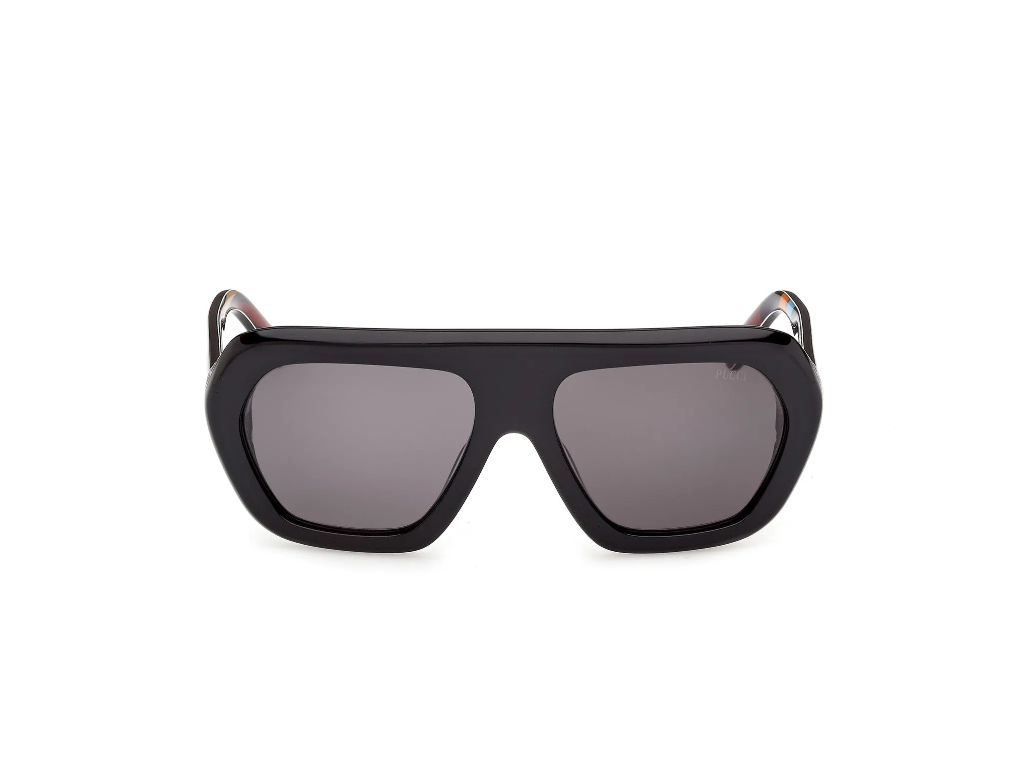 Emilio Pucci EP0252 05A Occhiali da sole Acetato Nero Fumo Geometrica Normale - immagine 2