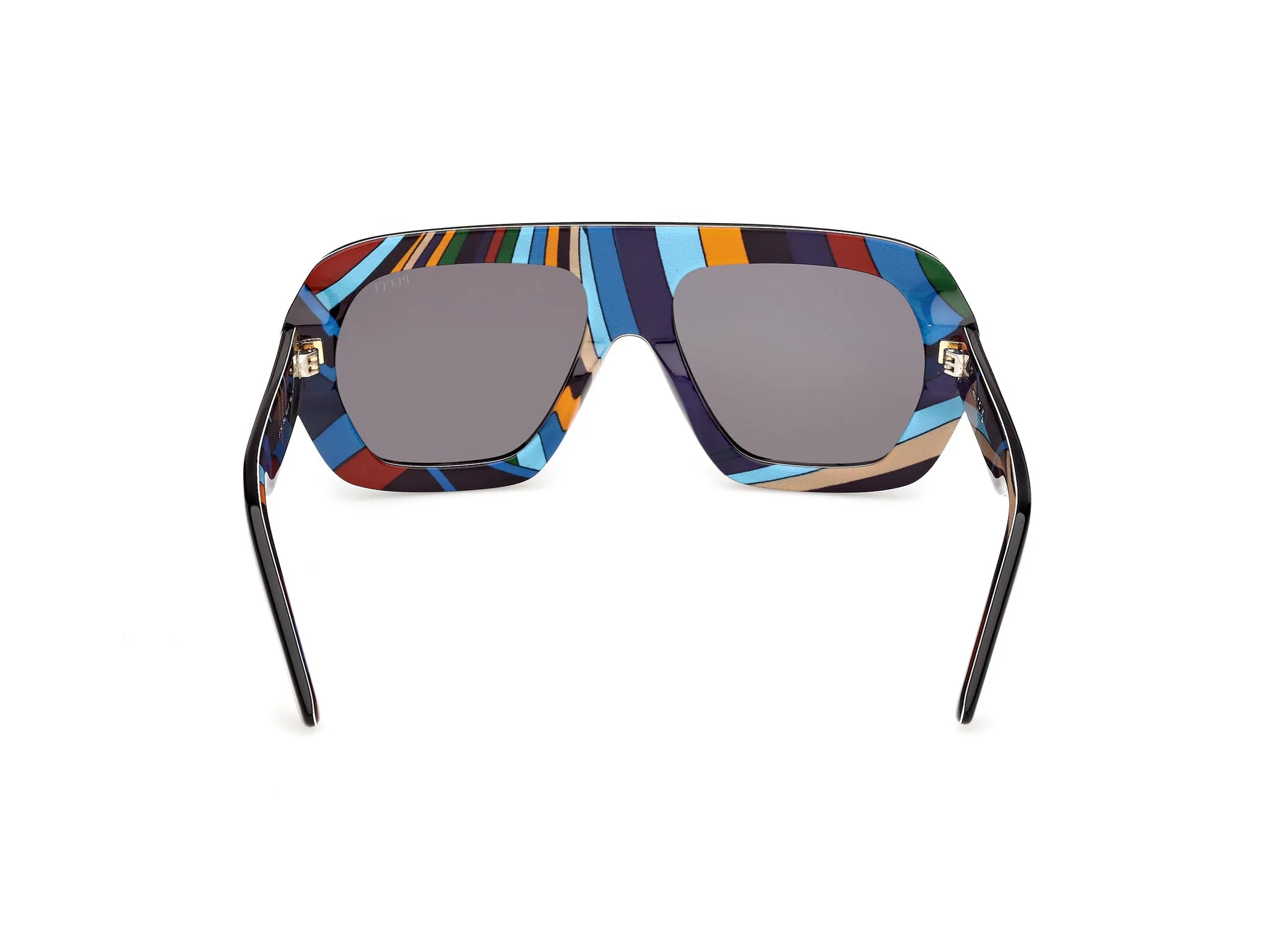 Emilio Pucci EP0252 05A Occhiali da sole Acetato Nero Fumo Geometrica Normale - immagine 4