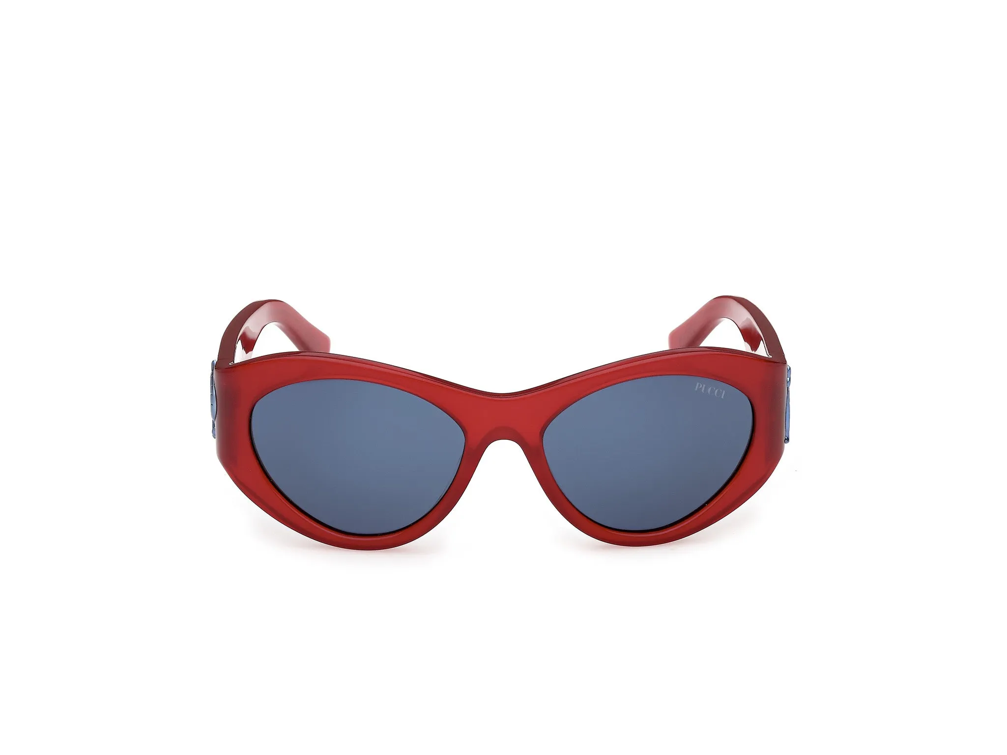 Emilio Pucci EP0249 66V Occhiali da sole Acetato Rosso Blu Cat Eye Normale - immagine 2