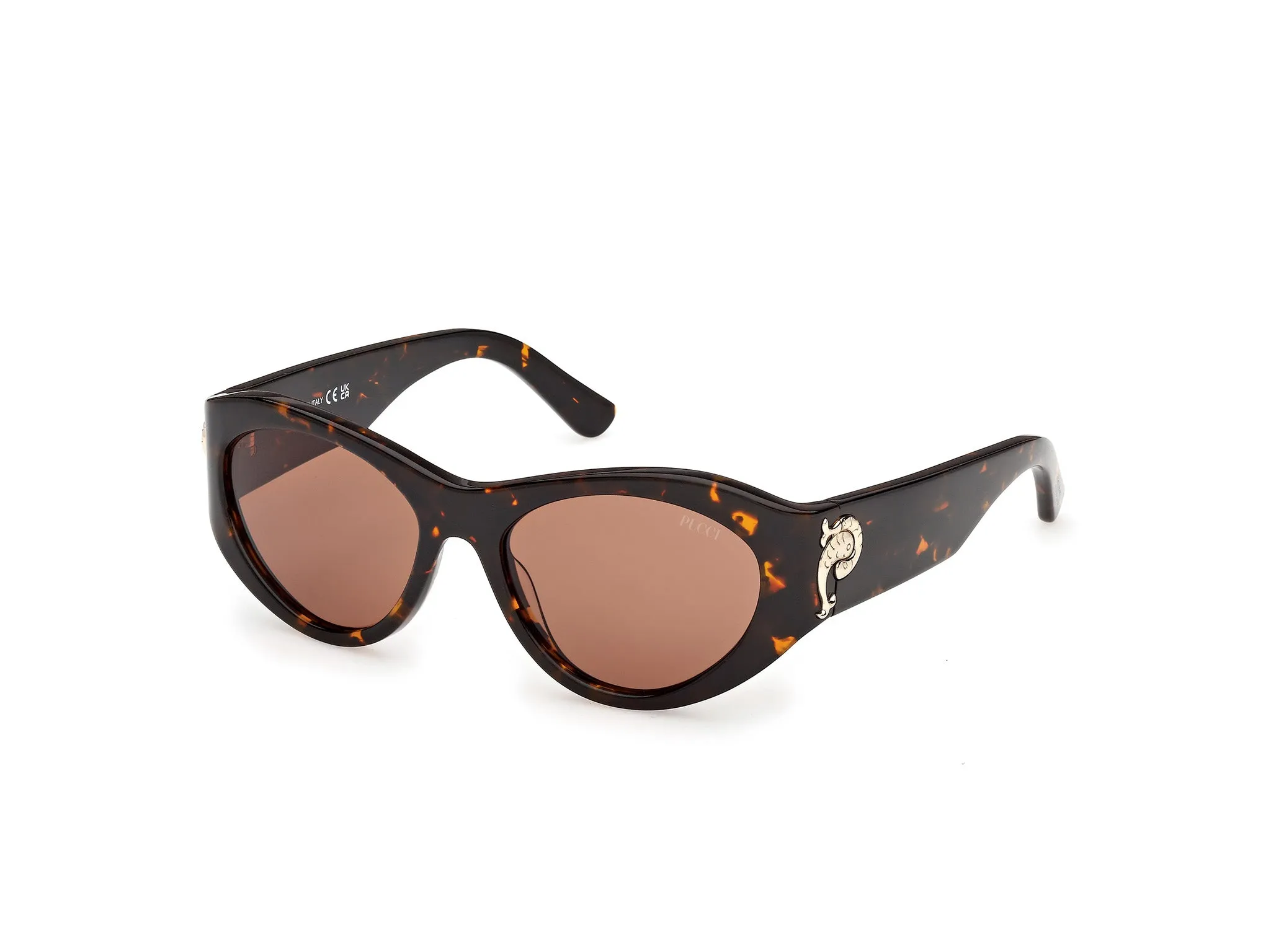 Emilio Pucci EP0249 52E Occhiali da sole Acetato Havana Marrone Cat Eye Normale - immagine 1