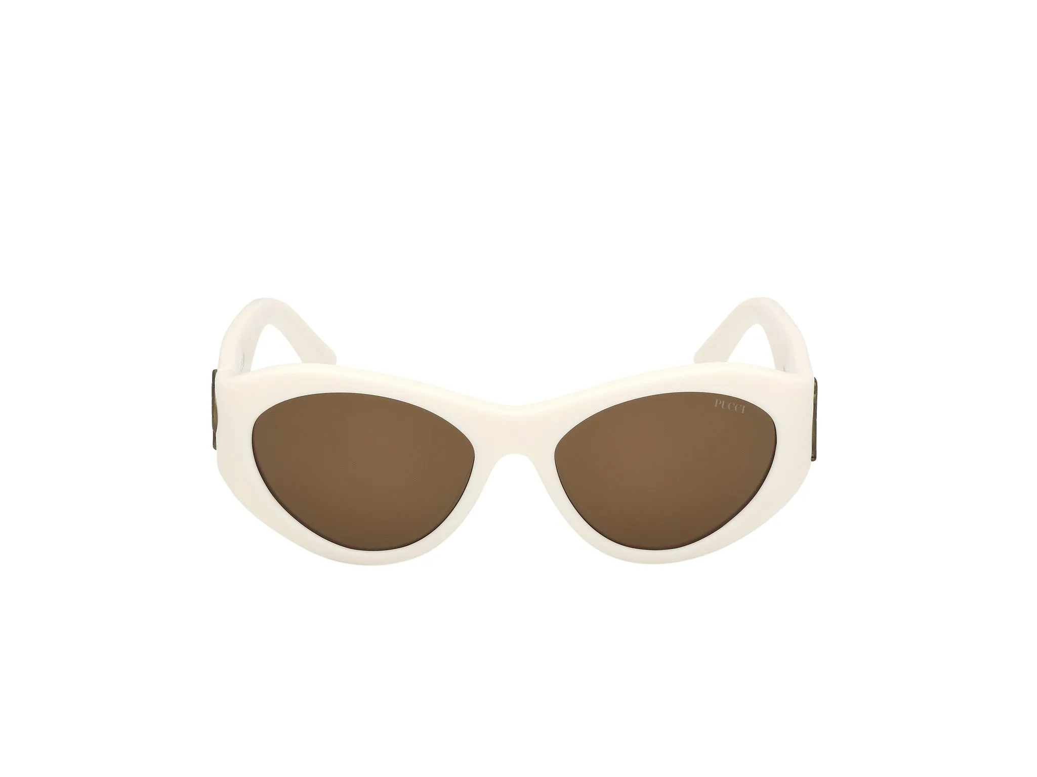 Emilio Pucci EP0249 21E Occhiali da sole Acetato Bianco Marrone Cat Eye Normale - immagine 2