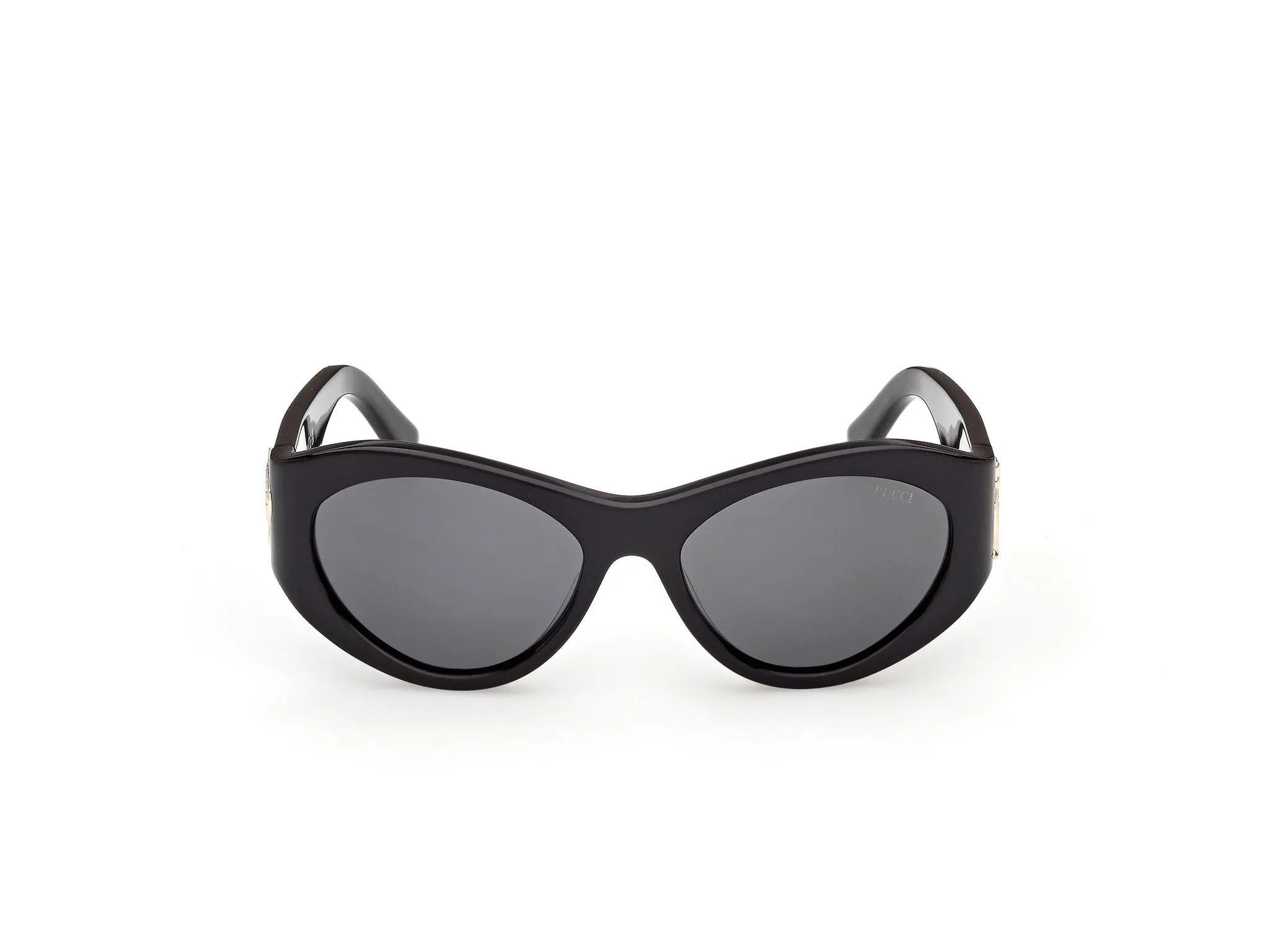 Emilio Pucci EP0249 01A Occhiali da sole Acetato Nero Fumo Cat Eye Normale - immagine 2