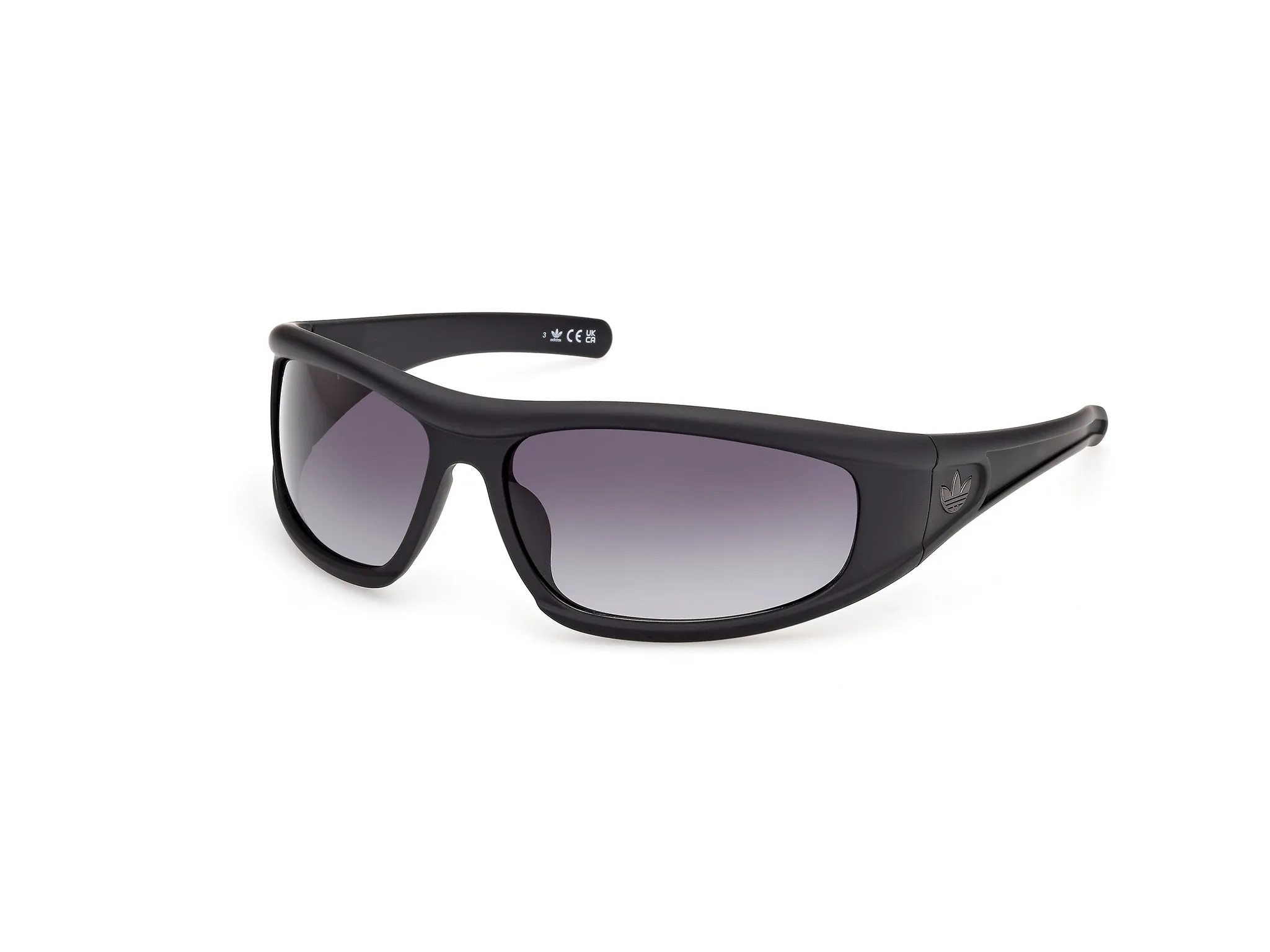 Adidas Sport OR0142 02B Occhiali da sole Iniettato Nero Fumo Rotonda Normale - immagine 1