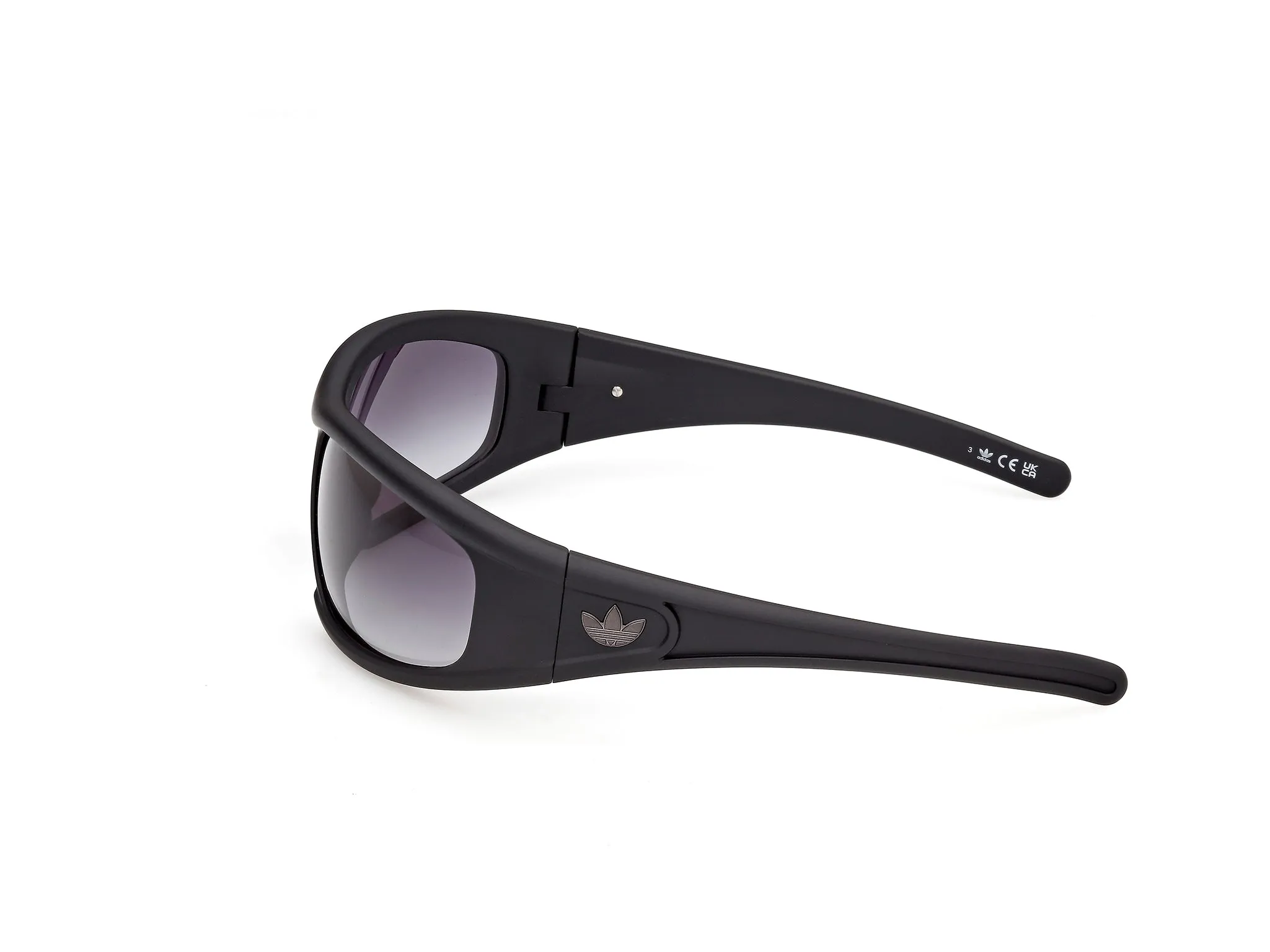 Adidas Sport OR0142 02B Occhiali da sole Iniettato Nero Fumo Rotonda Normale - immagine 3