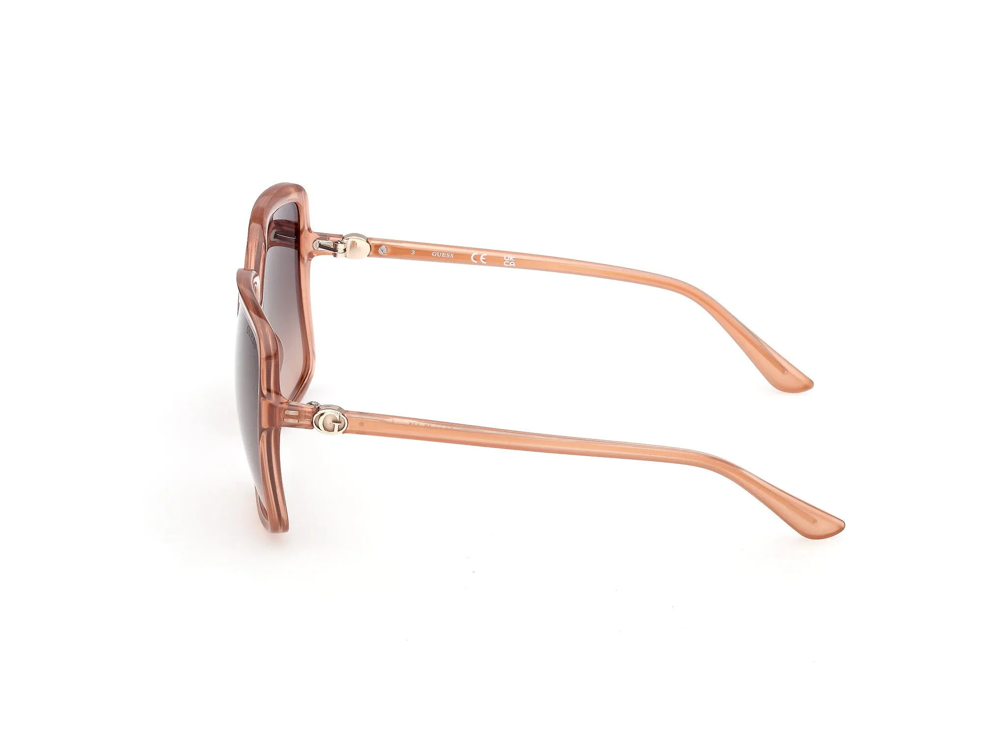 Guess GU00280 44B Occhiali da sole Iniettato Arancione Fumo Squadrata Normale - immagine 3