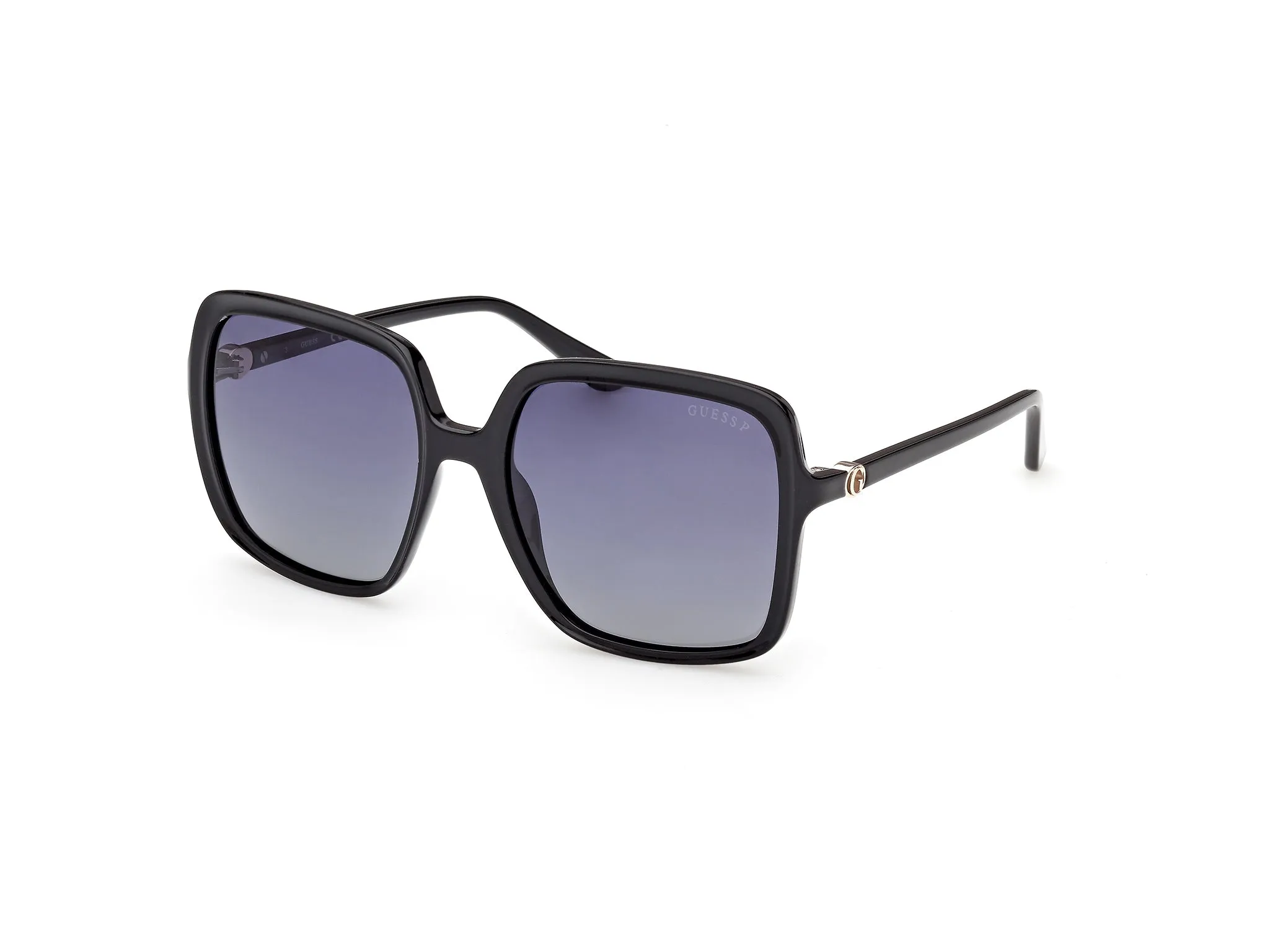 Guess GU00280 01D Occhiali da sole Iniettato Nero Fumo Squadrata Polarizzata - immagine 1