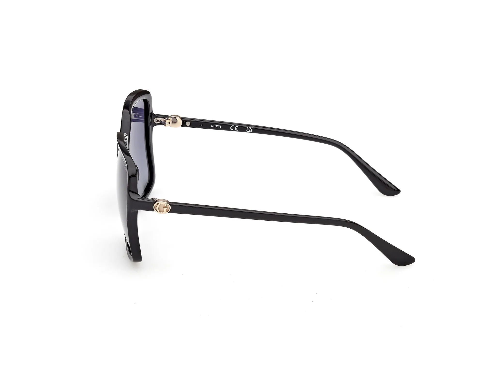 Guess GU00280 01D Occhiali da sole Iniettato Nero Fumo Squadrata Polarizzata - immagine 3
