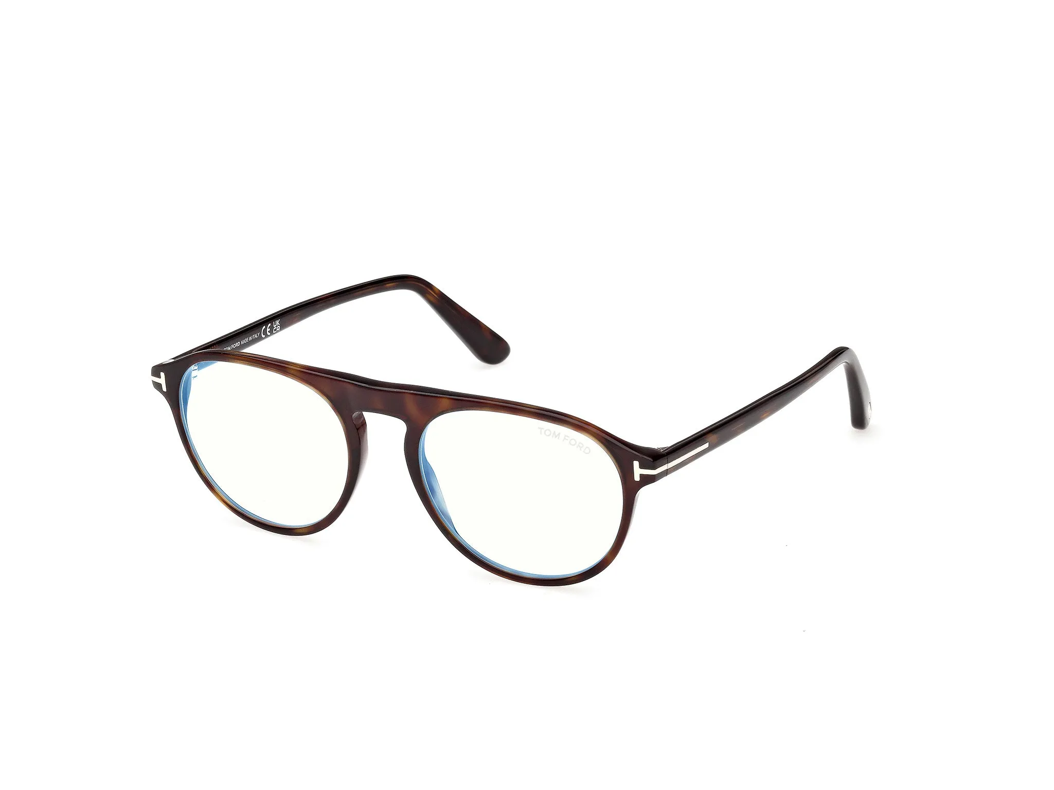 TOM FORD FT6118-B 52 Montature da vista Acetato Havana Pilot Normale - immagine 1