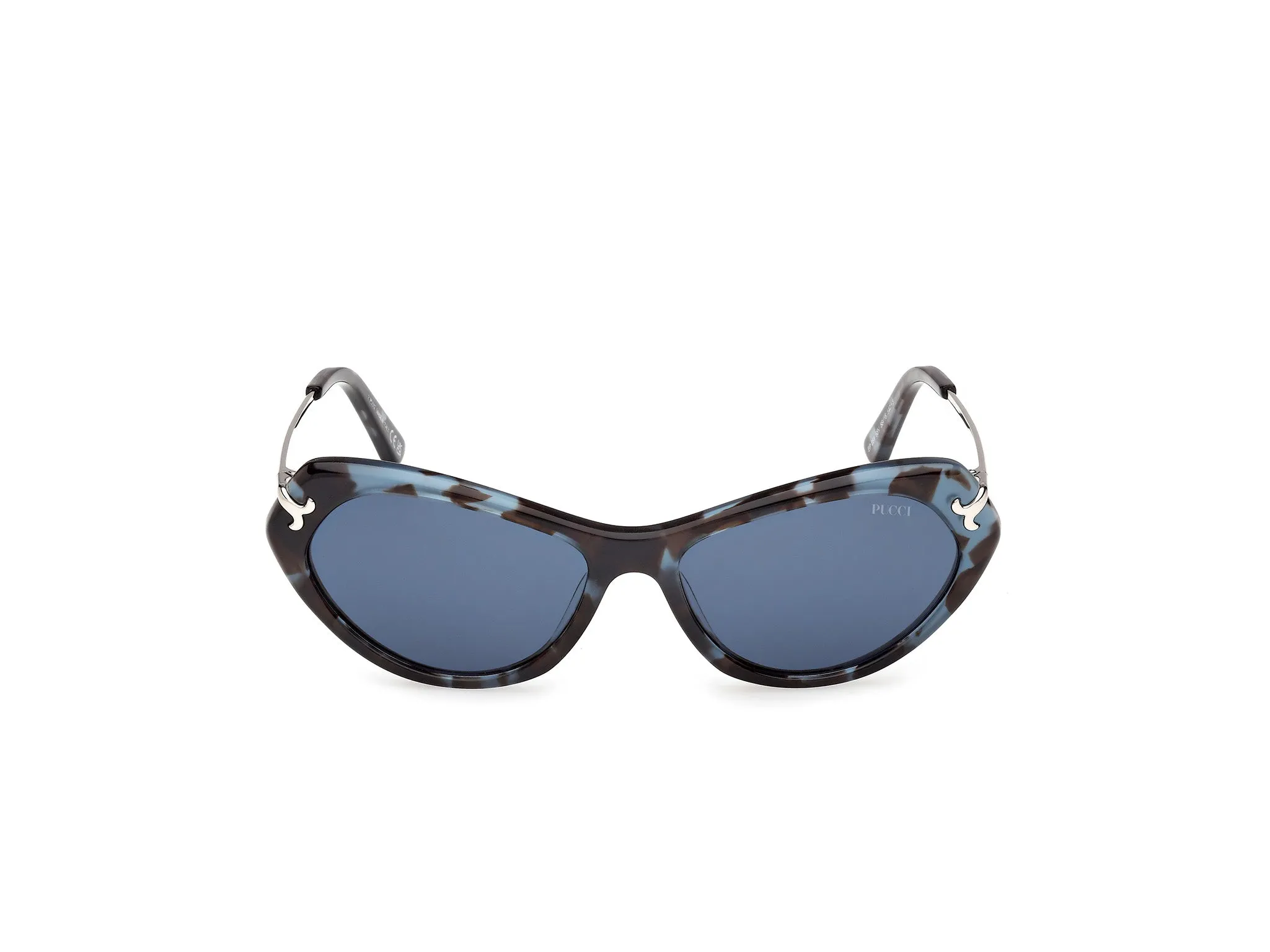 Emilio Pucci EP0251 55V Occhiali da sole Acetato Havana Blu Cat Eye Normale - immagine 2