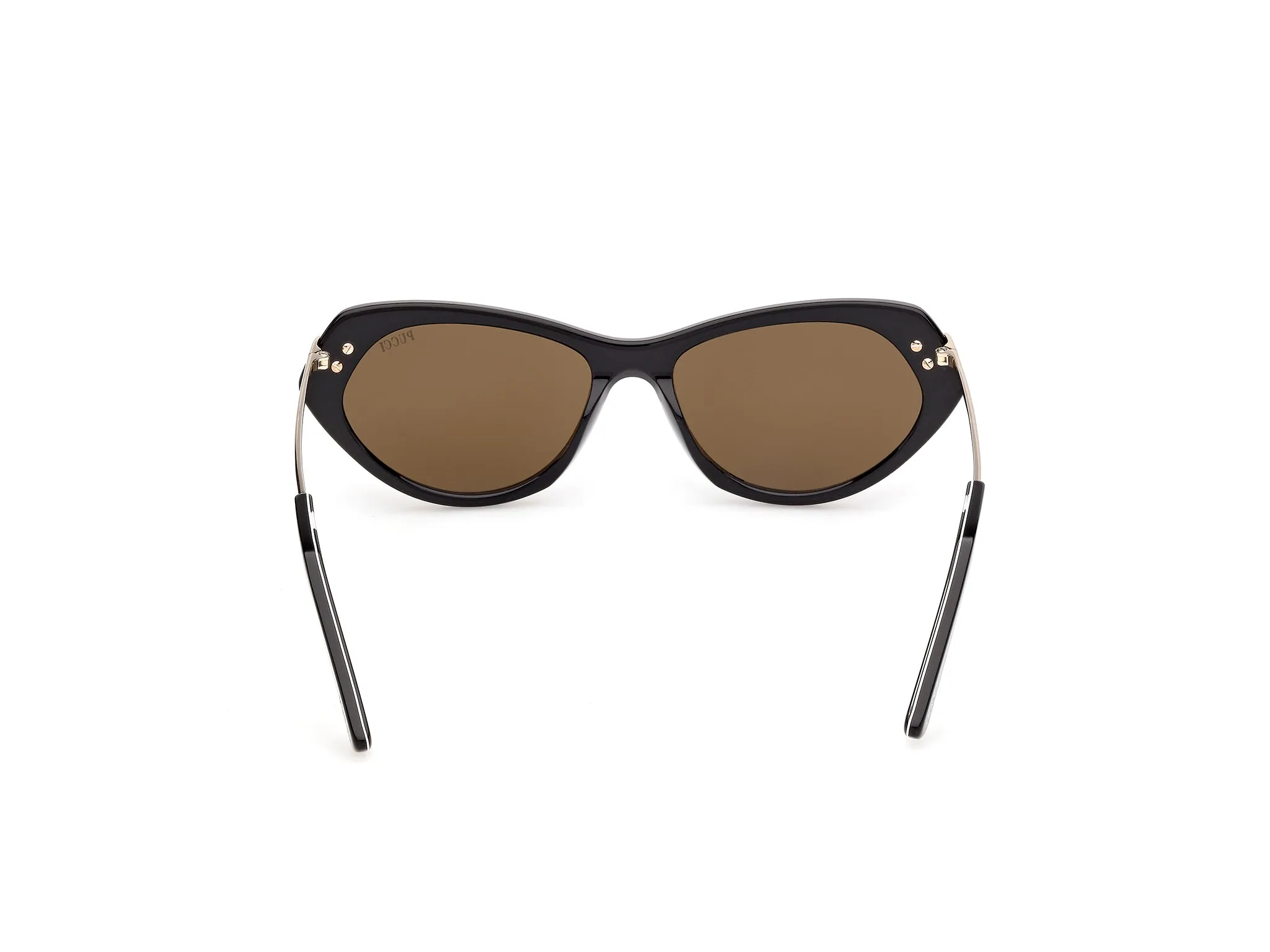 Emilio Pucci EP0251 01E Occhiali da sole Acetato Nero Marrone Cat Eye Normale - immagine 4