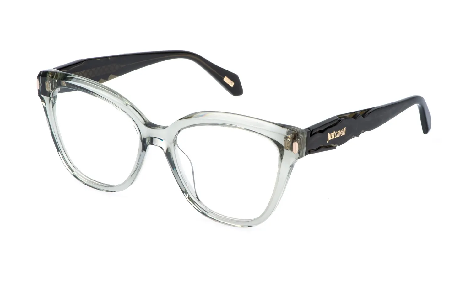 Just Cavalli VJC157 09RM Montature da vista Acetato Grigio Farfalla - immagine 1
