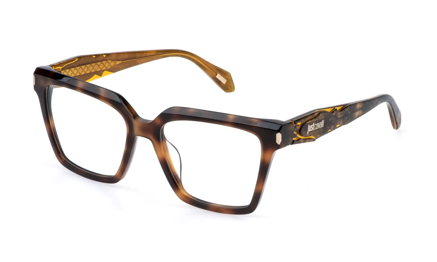 Just Cavalli VJC156 09AJ Montature da vista Acetato Havana Farfalla - immagine 1