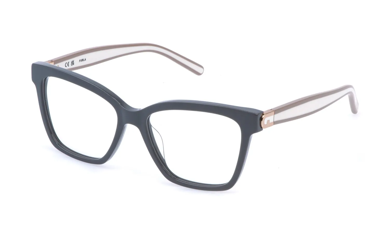 Furla VFU992 0GFS Montature da vista Acetato Grigio Squadrata - immagine 1
