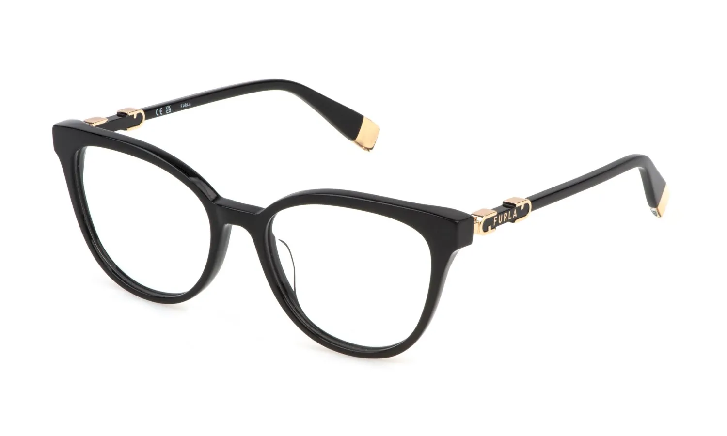 Furla VFU832 700 Montature da vista Acetato Nero Farfalla - immagine 1