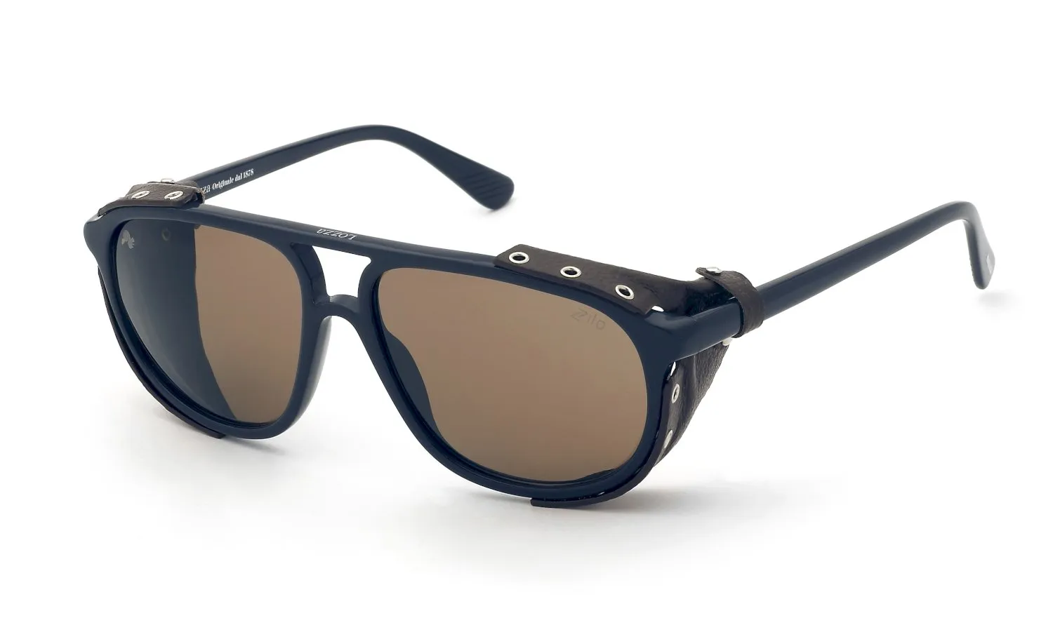 Lozza SL4416 09GU Occhiali da sole Acetato Blu Marrone Pilot Normale - immagine 1