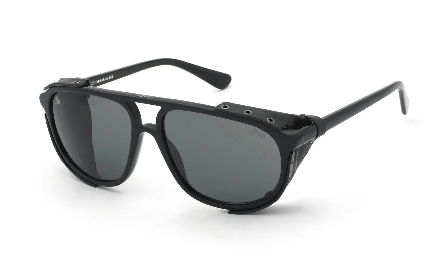 Lozza SL4416 700 Occhiali da sole Acetato Nero Fumo Pilot Normale - immagine 1