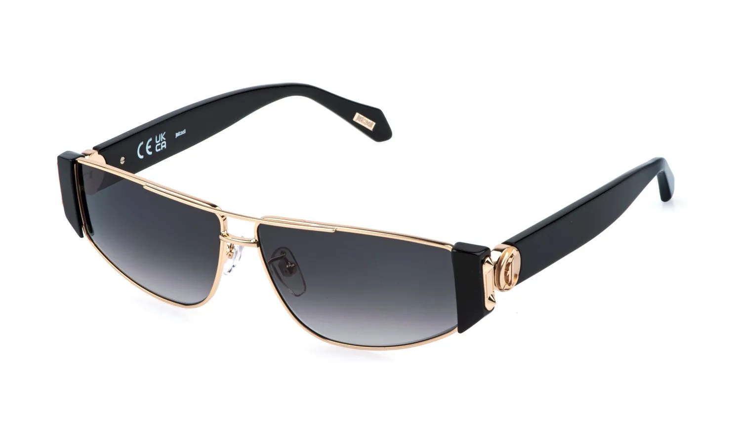 Just Cavalli SJC179 300 Occhiali da sole Metallo Oro Fumo Cat Eye Normale Sfumato - immagine 1