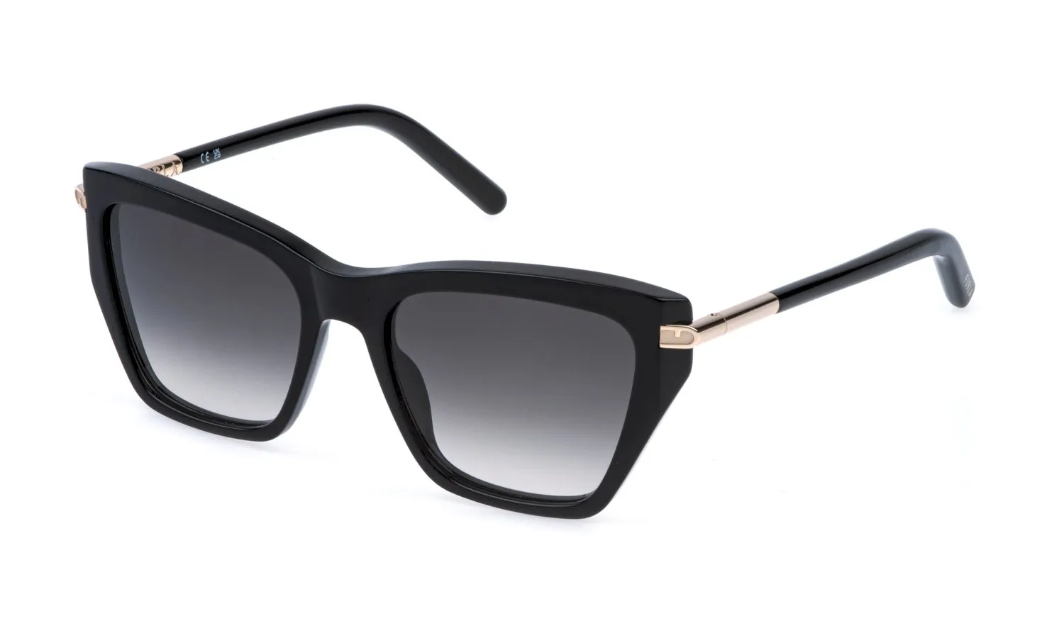 Furla SFU983 700 Occhiali da sole Acetato Nero Fumo Farfalla Normale Sfumato - immagine 1