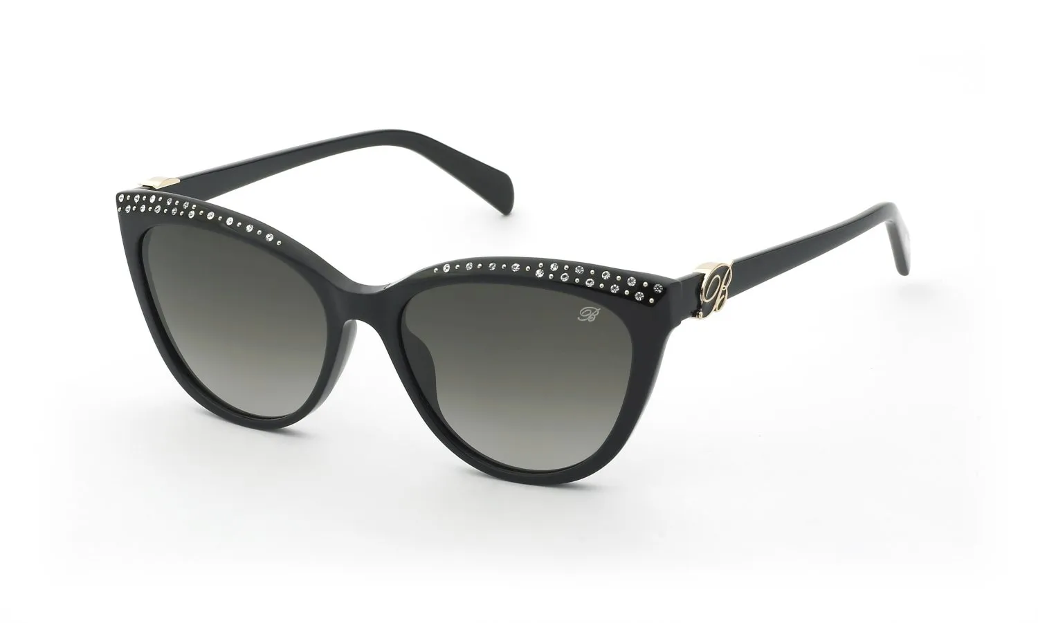 Blumarine SBM900S 700S Occhiali da sole Acetato Nero Fumo Farfalla Normale Sfumato - immagine 1